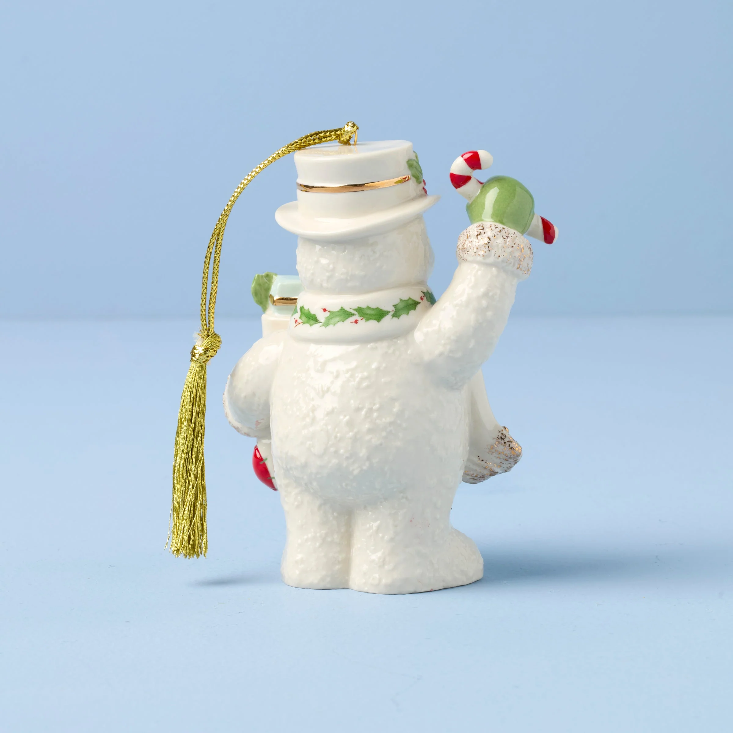 2025 Snowman With Stocking Ornament - Image 2