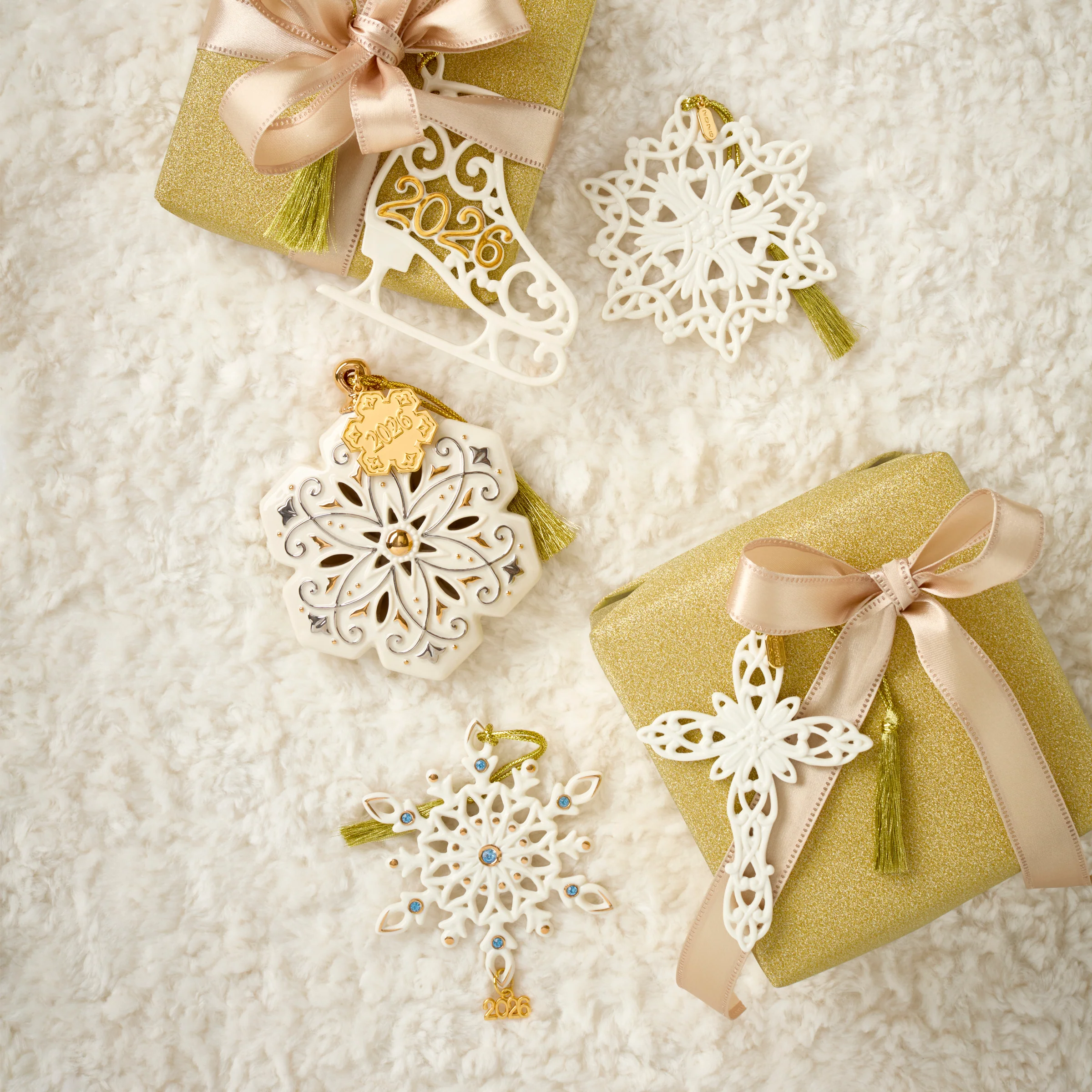 2026 Snow Fantasies Cross Ornament - Image 3