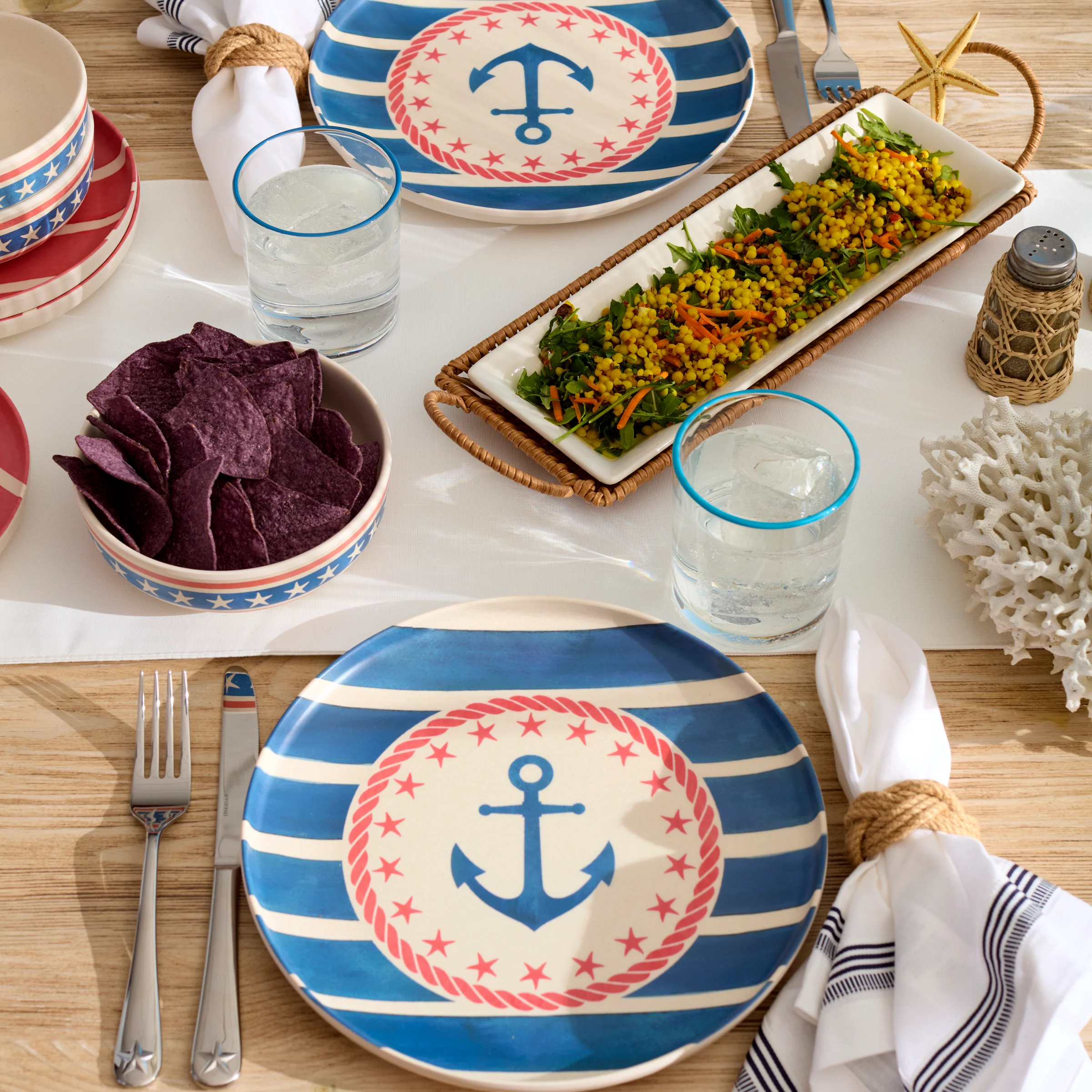 24 Seven Melamine Aweigh We Go 24-Piece Dinnerware Set - Image 3