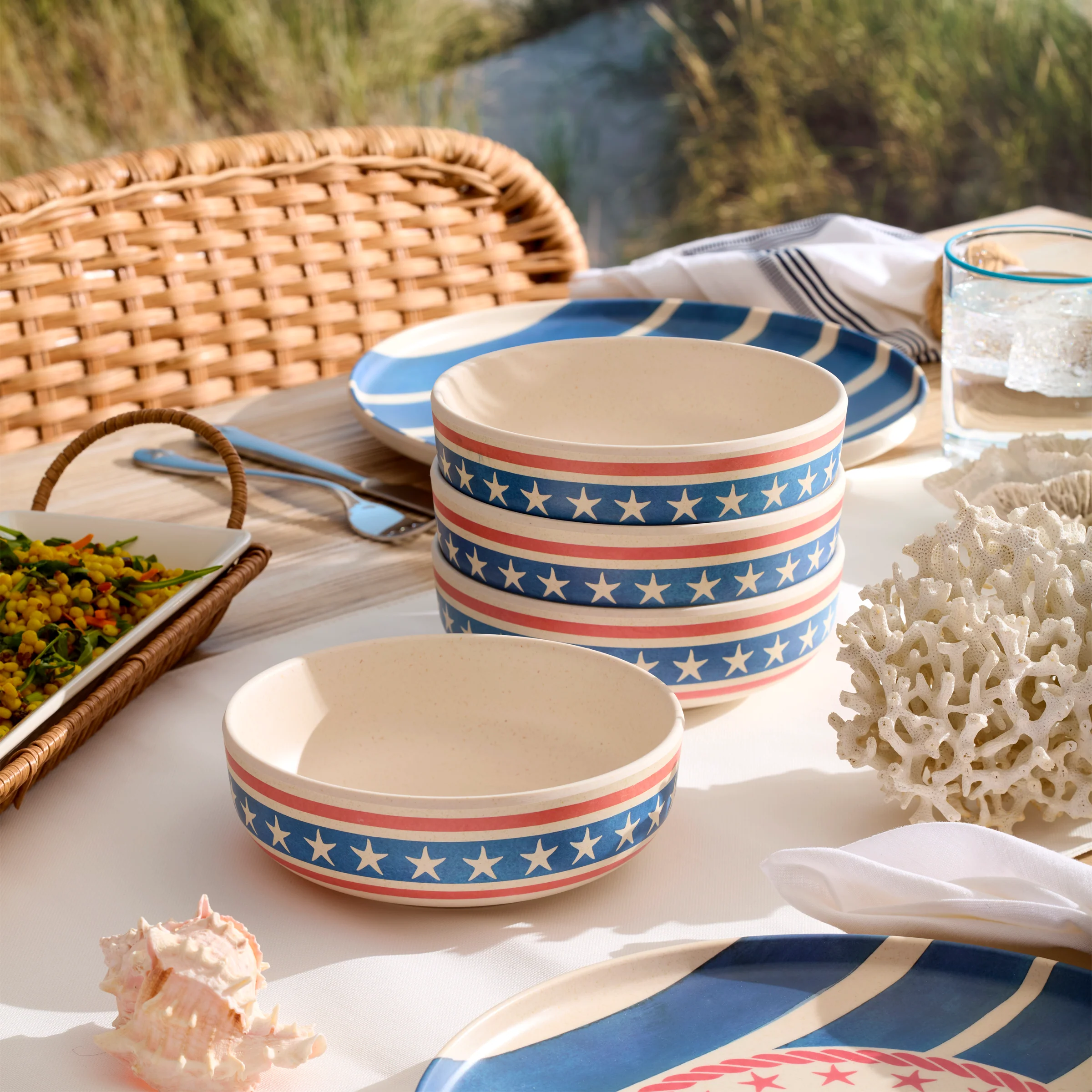24 Seven Melamine Aweigh We Go 24-Piece Dinnerware Set - Image 4