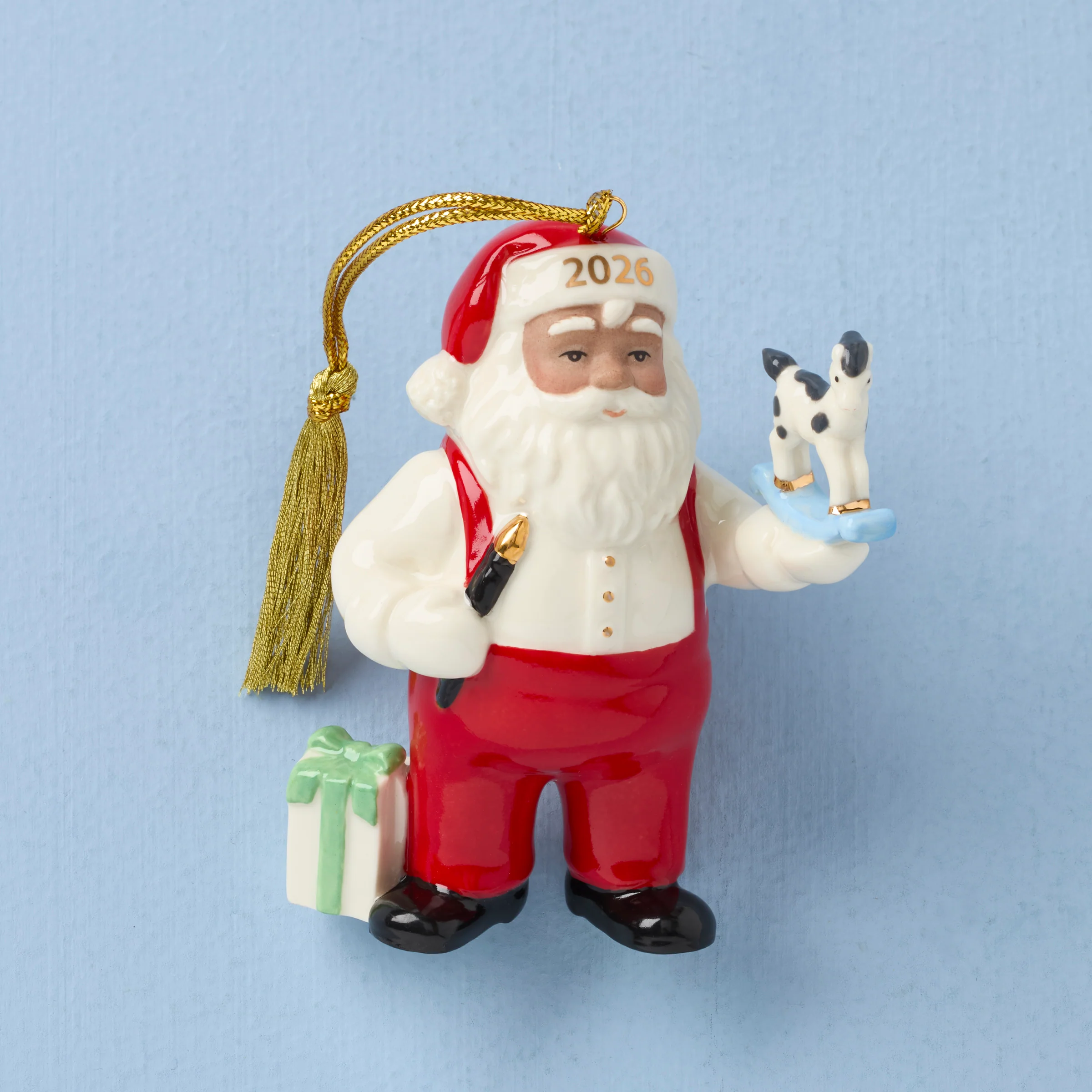 African American Santa Workshop Ornament