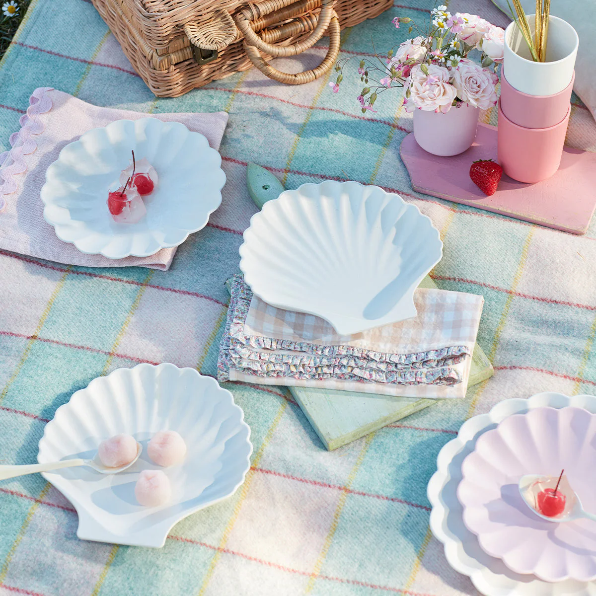 Bamboo Natural Shell Plates, Set of 6 - Image 4