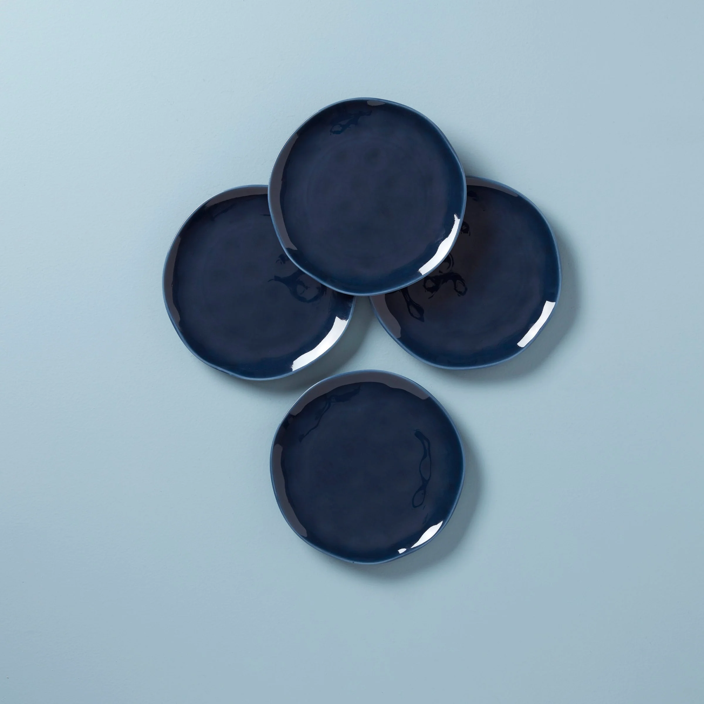 Bay Colors Blue Accent Plates, Set of 4