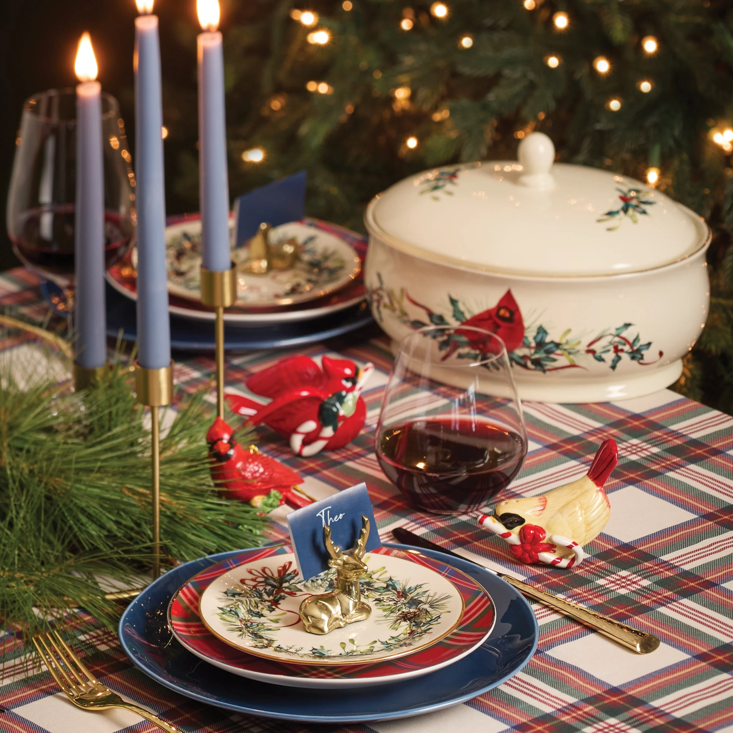 Bay Colors Blue Dinner Plates, Set of 4 - Image 7