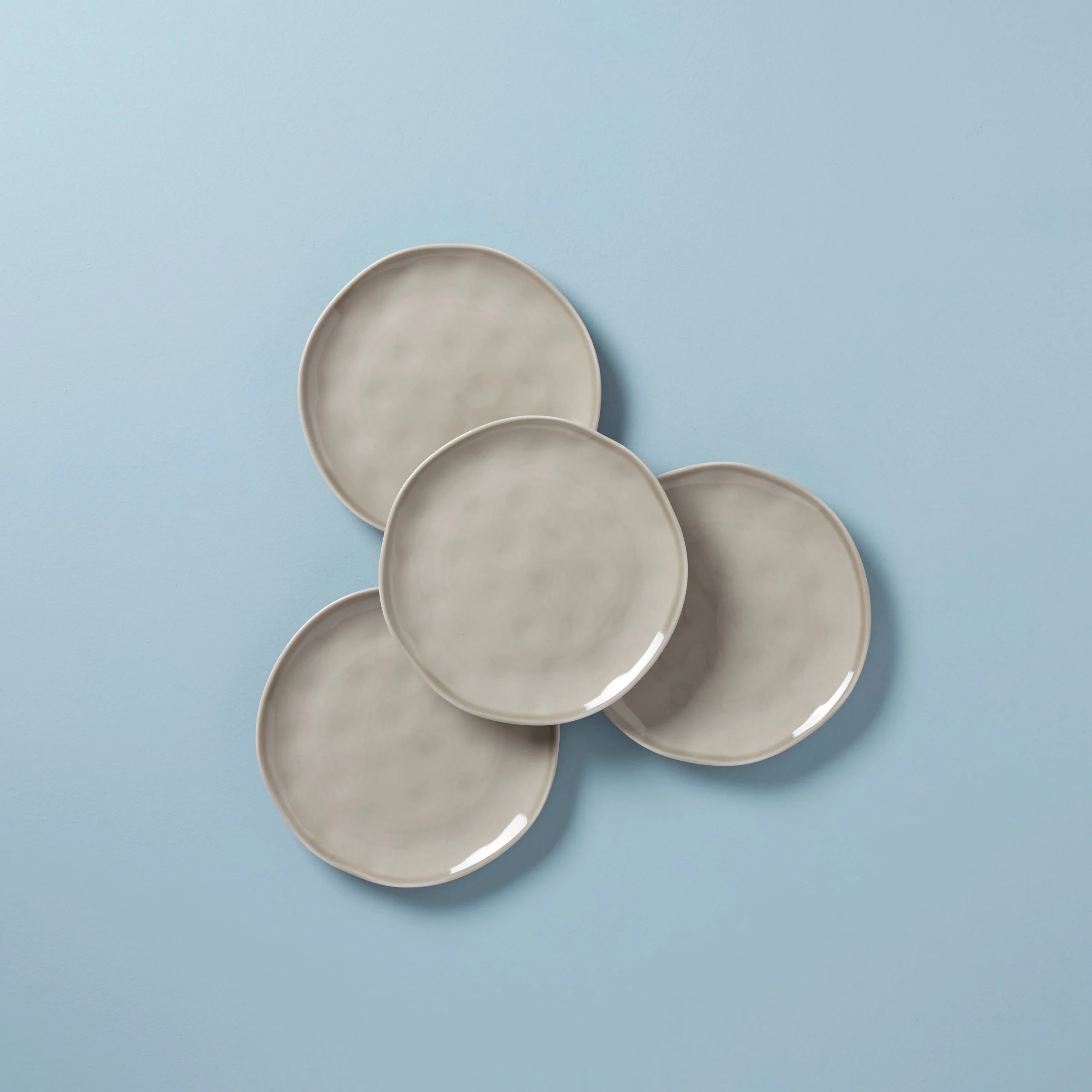 Bay Colors Grey Accent Plates, Set of 4