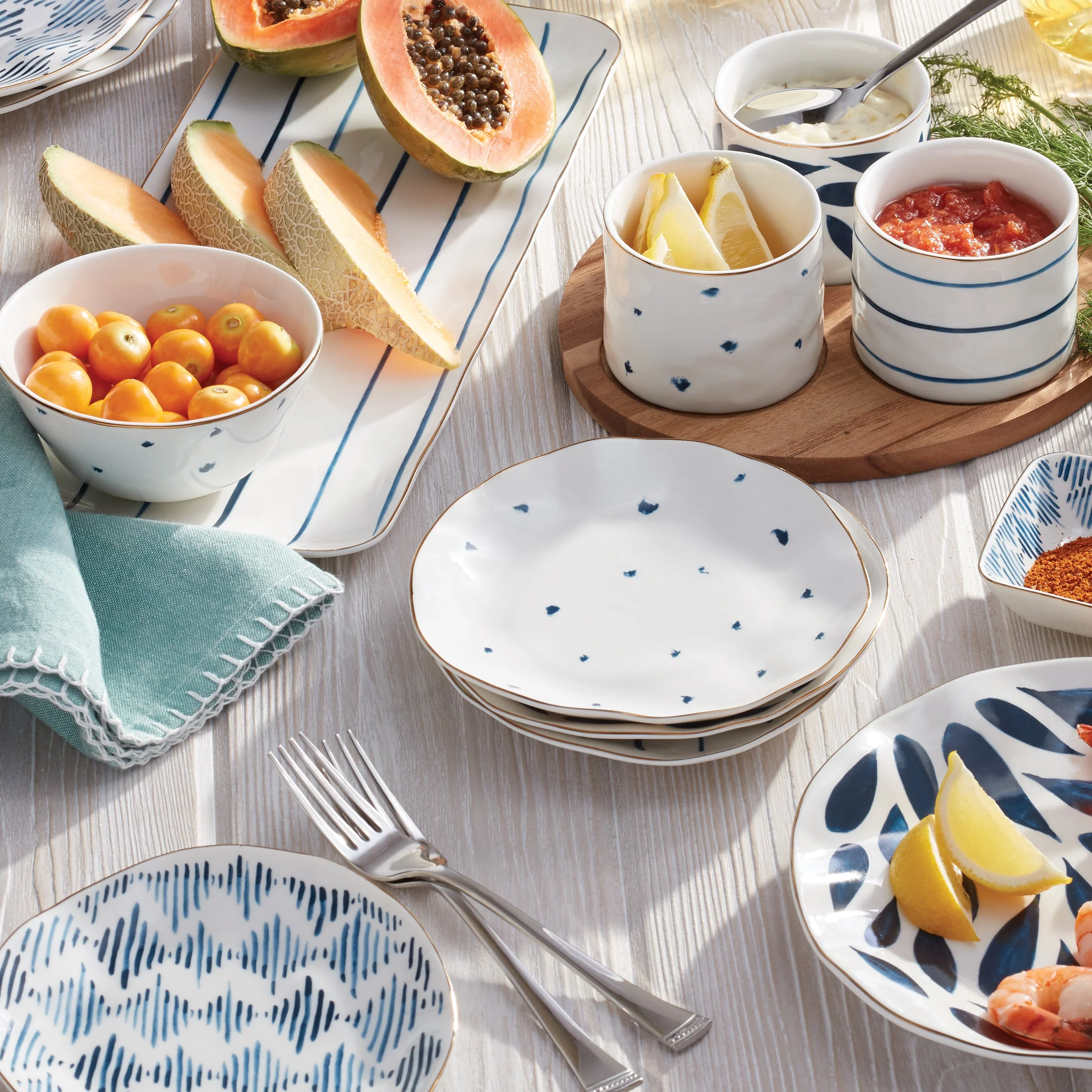 Blue Bay Tidbit Plates, Set of 4 - Image 5
