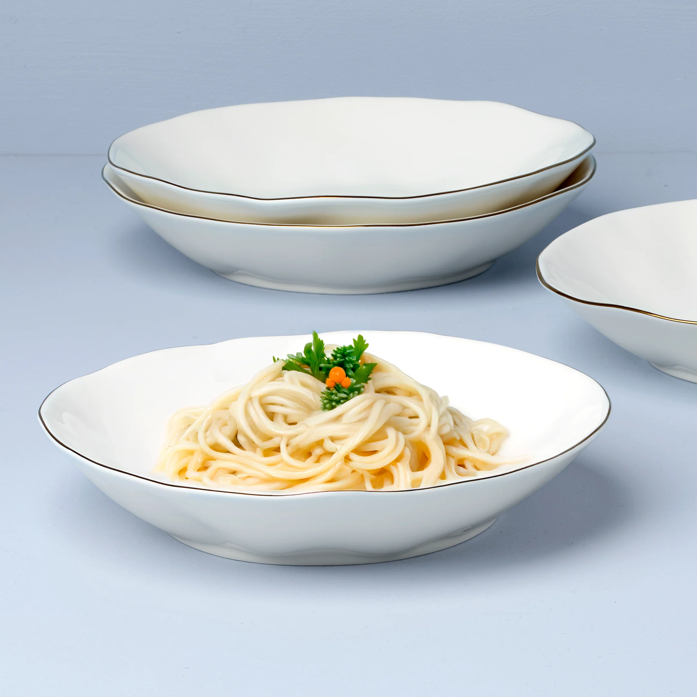 Blue Bay White Pasta Bowls, Set of 4 - Image 2