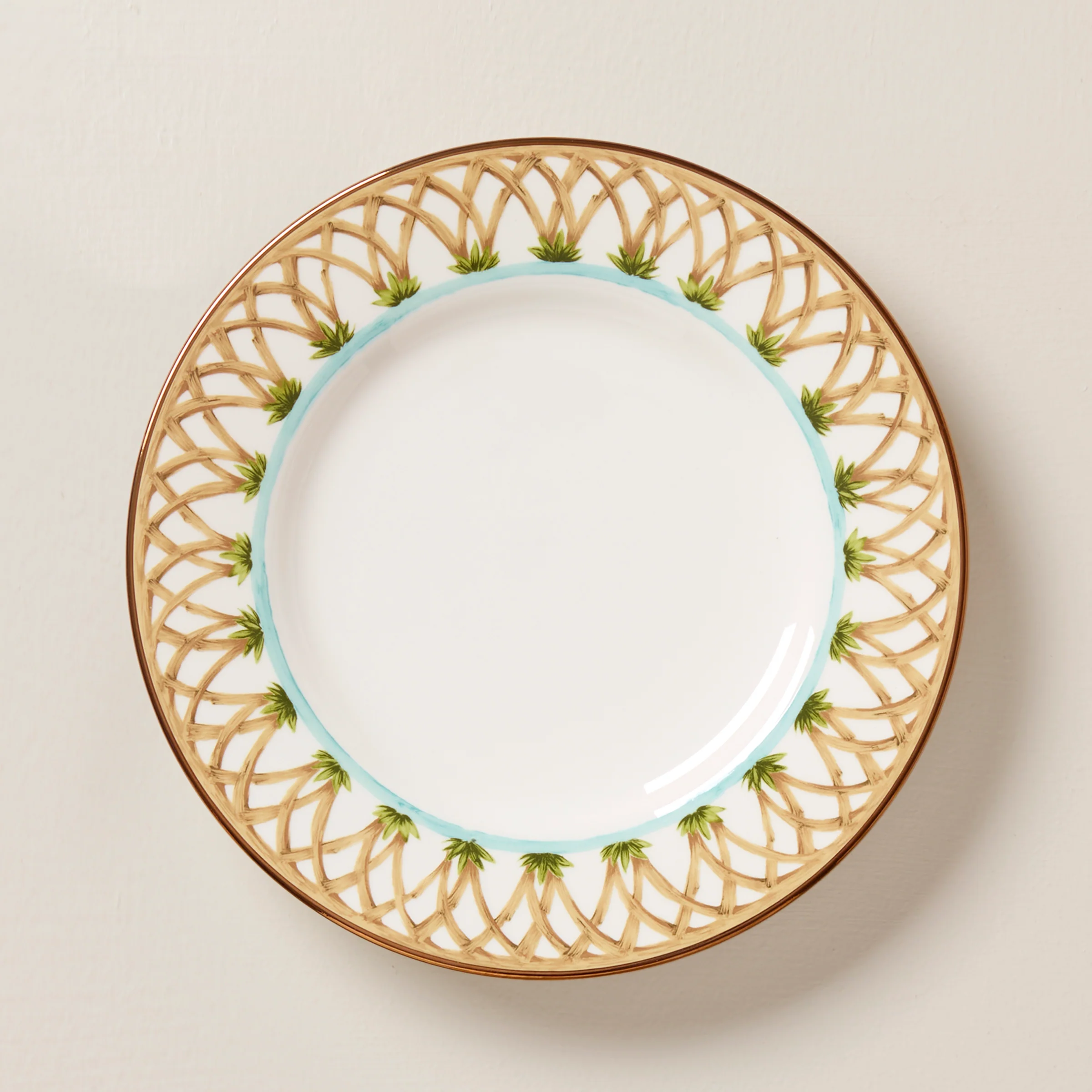 British Colonial Bamboo Accent Plate