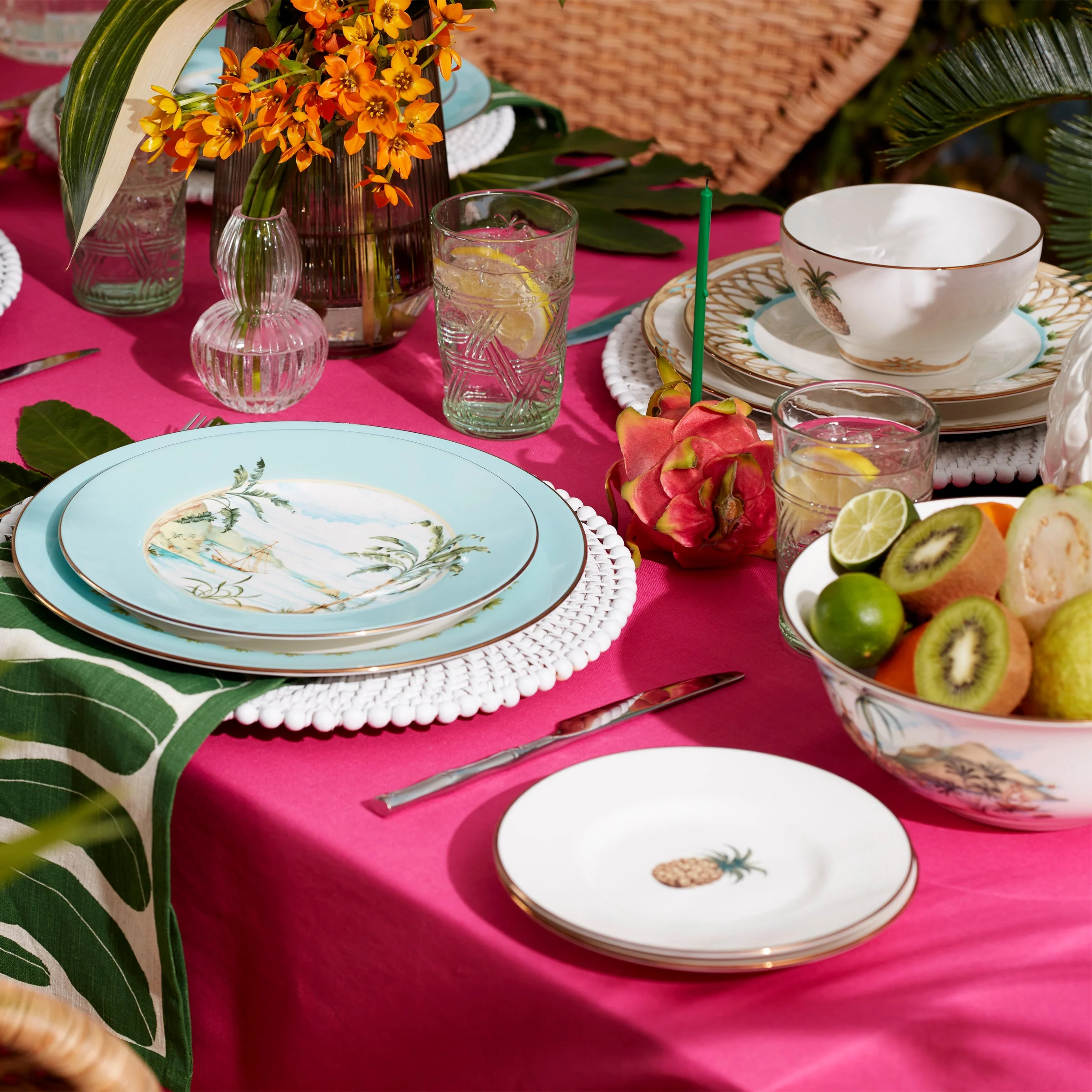 British Colonial Bamboo Dessert Plate - Image 3