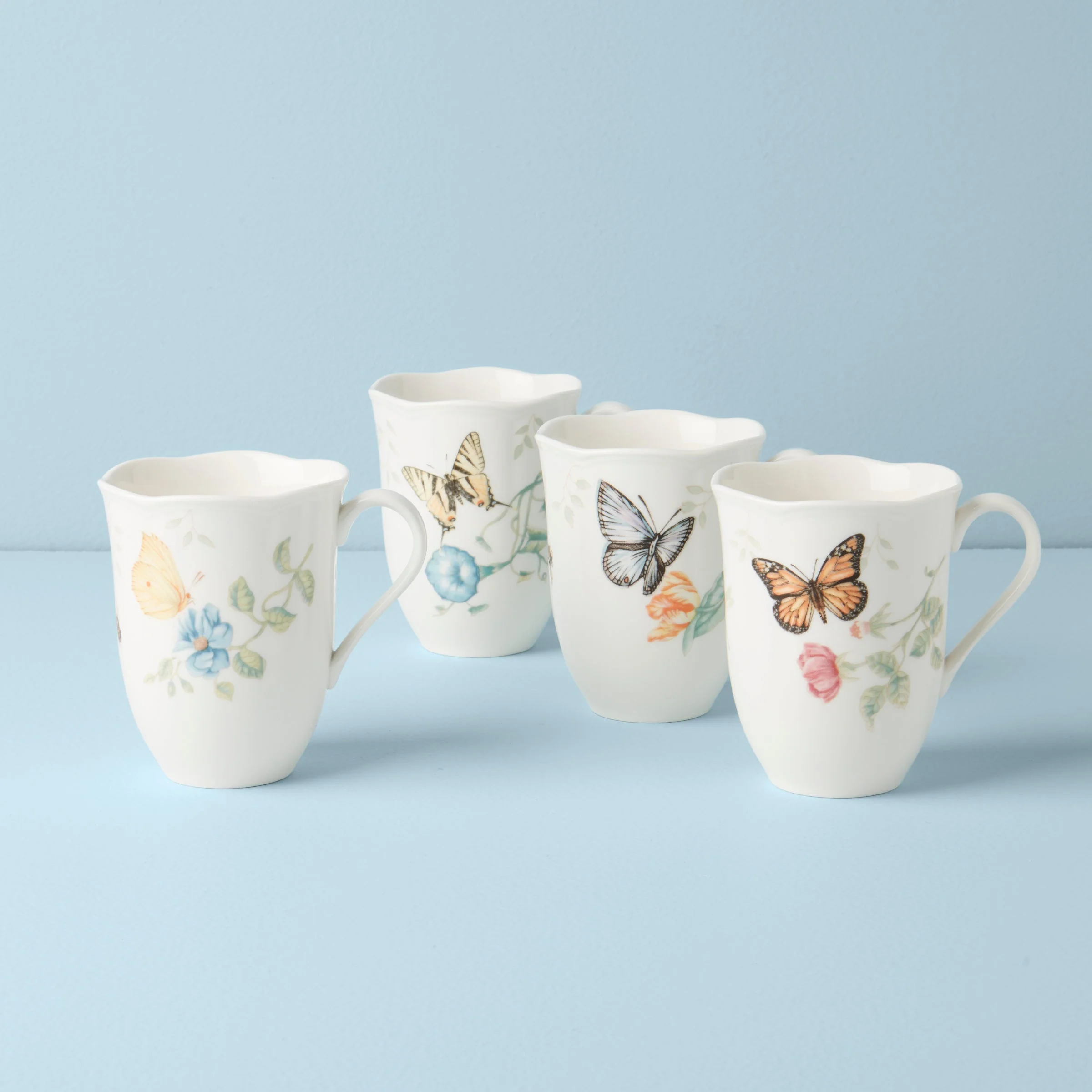 Butterfly Meadow Mugs, Set of 4