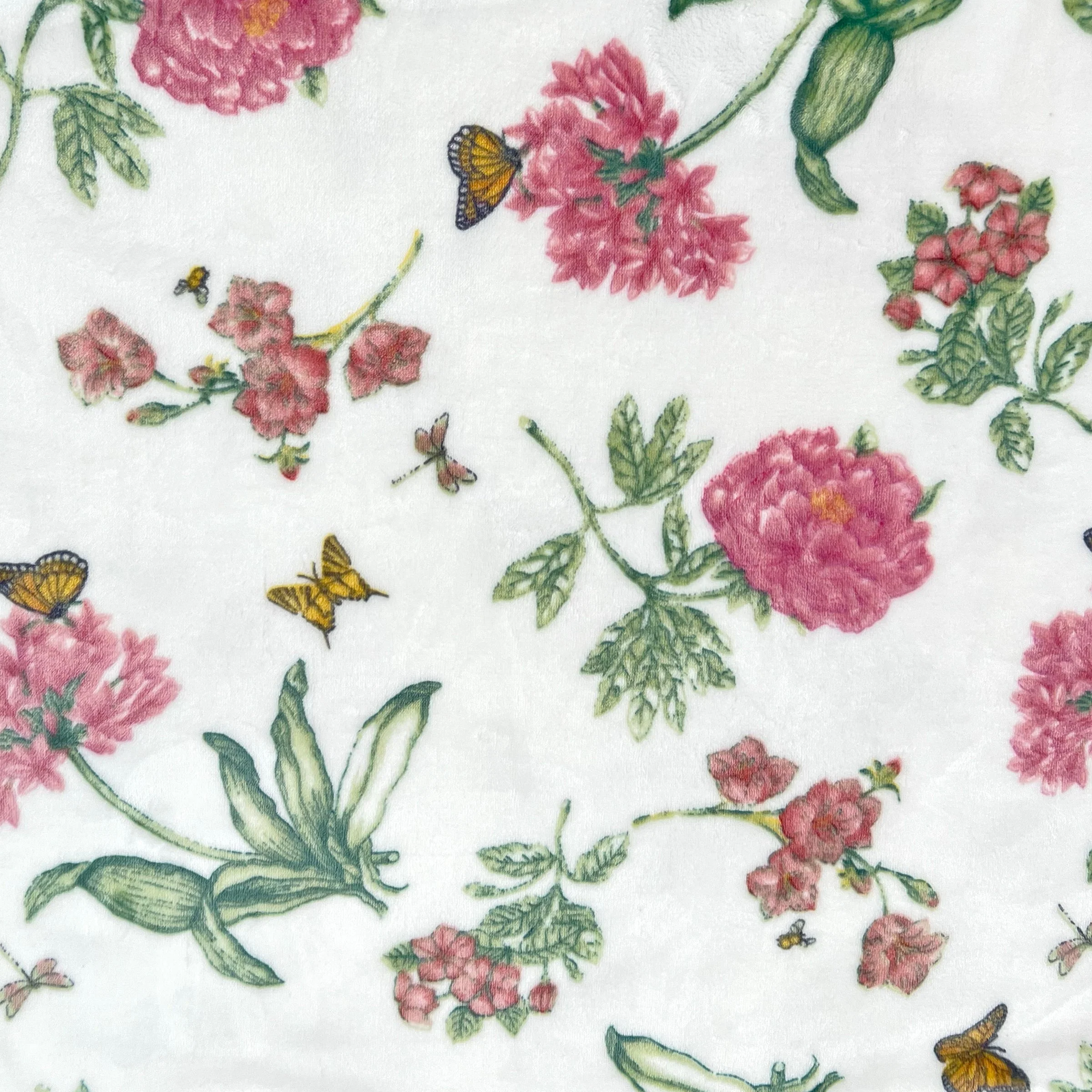 Butterfly Meadow Bloom Pink Throw Blanket - Image 6