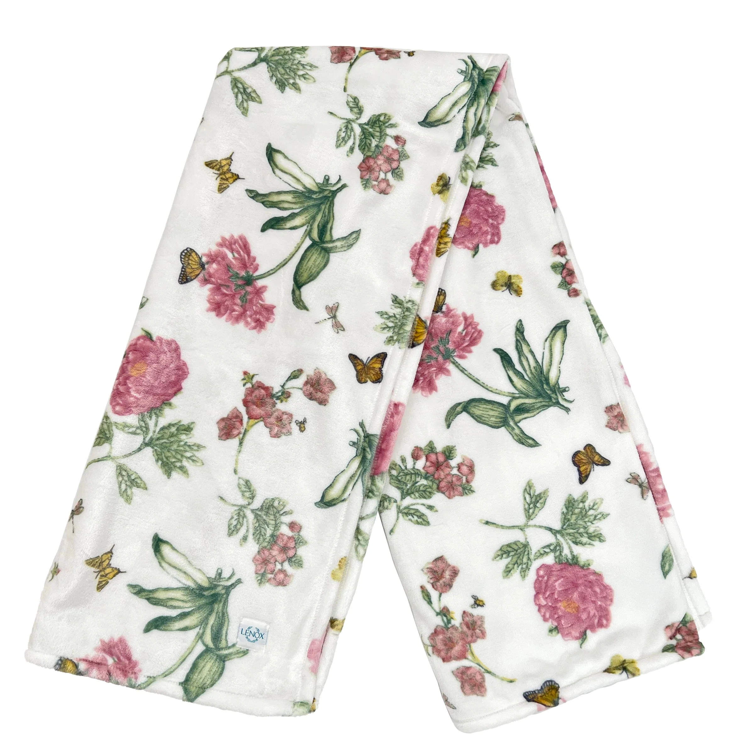 Butterfly Meadow Bloom Pink Throw Blanket - Image 7