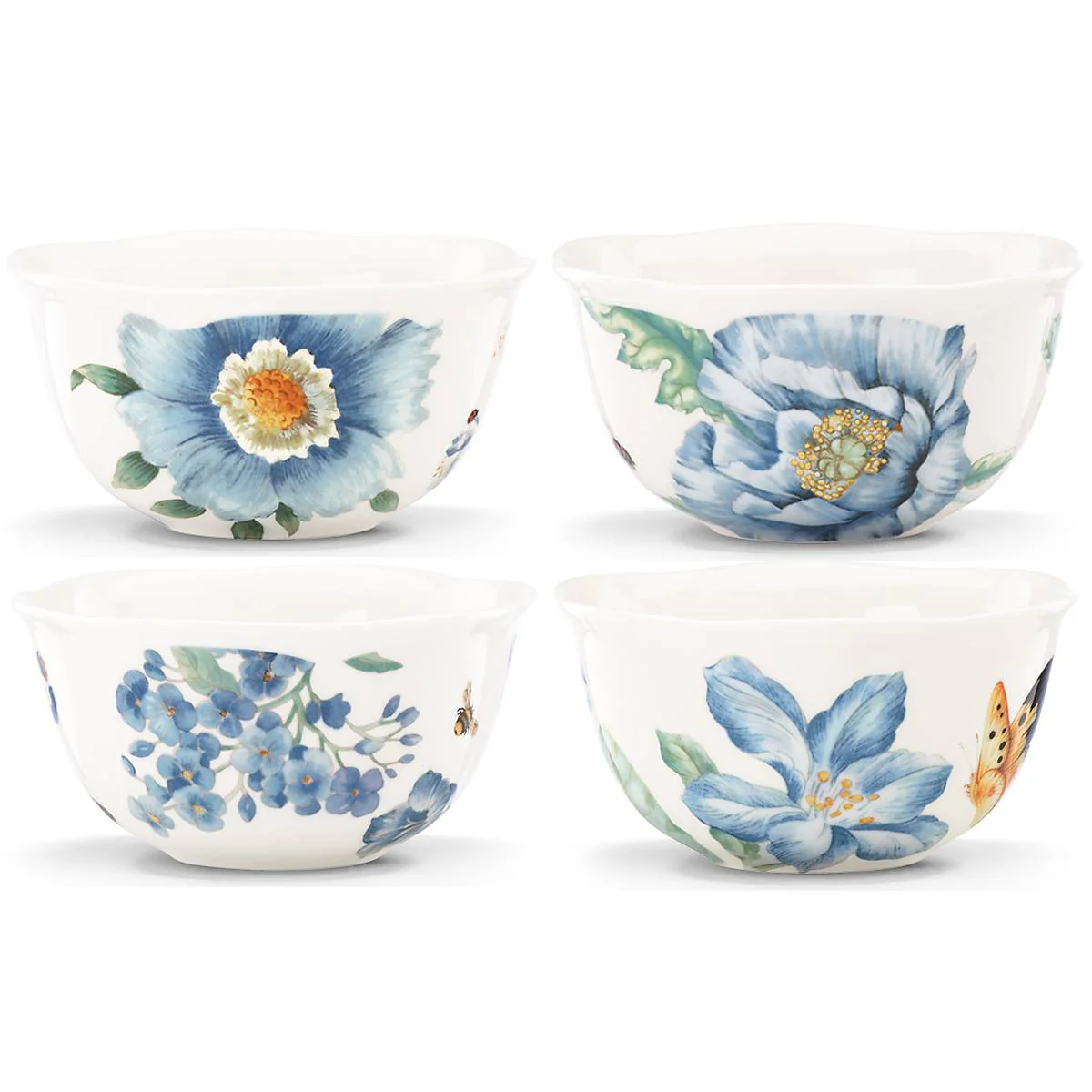 Butterfly Meadow Blue Dessert Bowls, Set of 4 - Image 2
