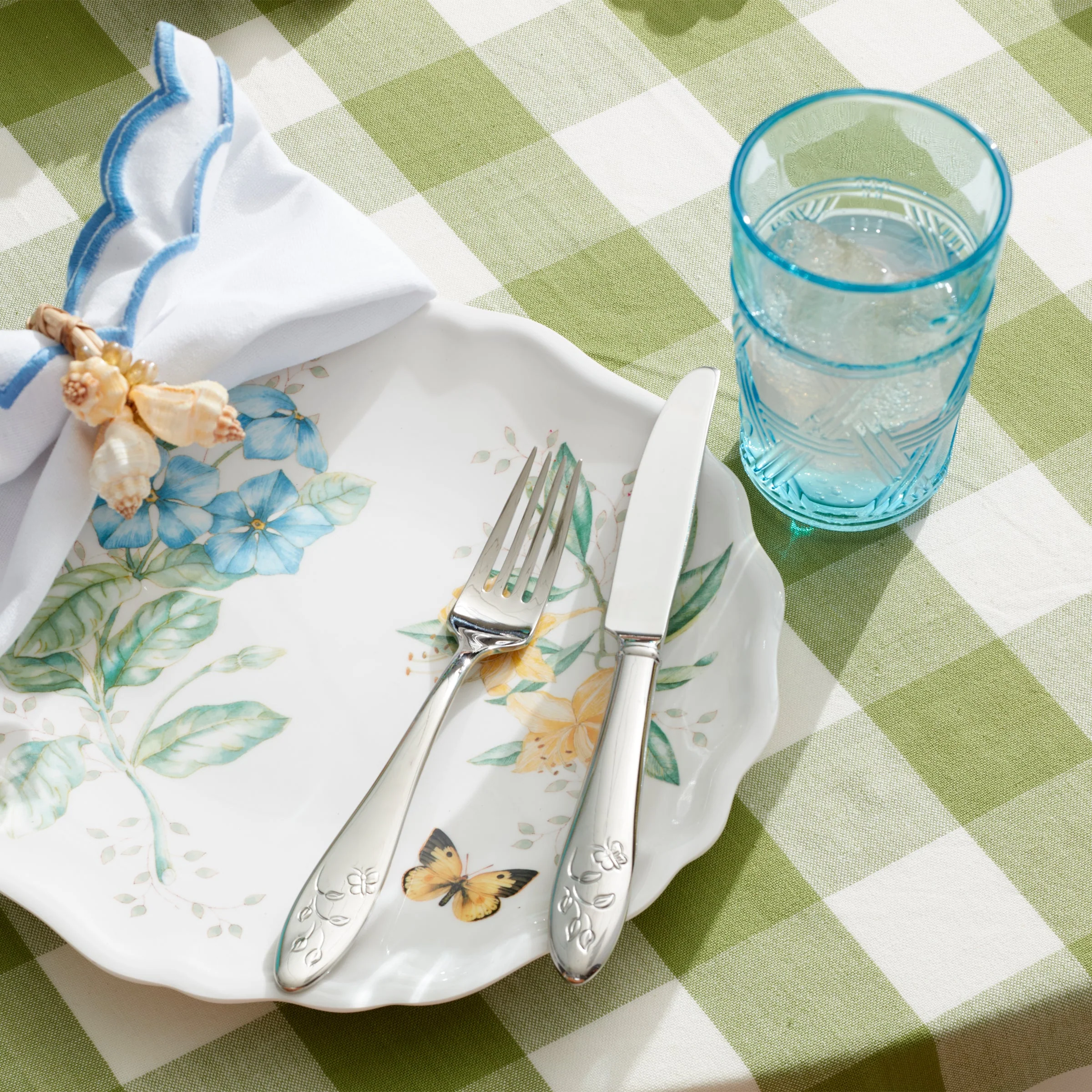 Butterfly Meadow Blue Tall Glasses, Set of 4 - Image 4