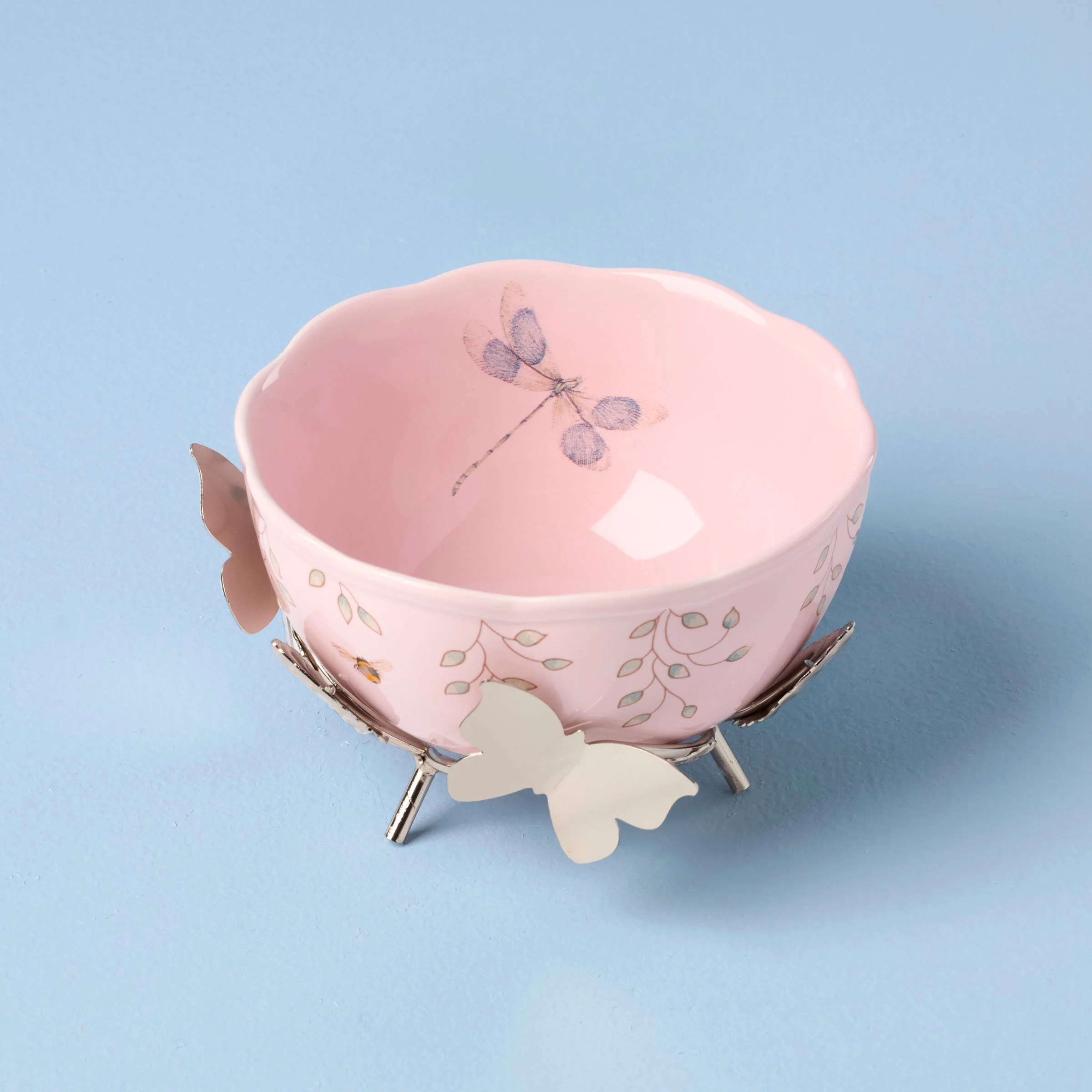 Butterfly Meadow Bowl with Stand - Image 2