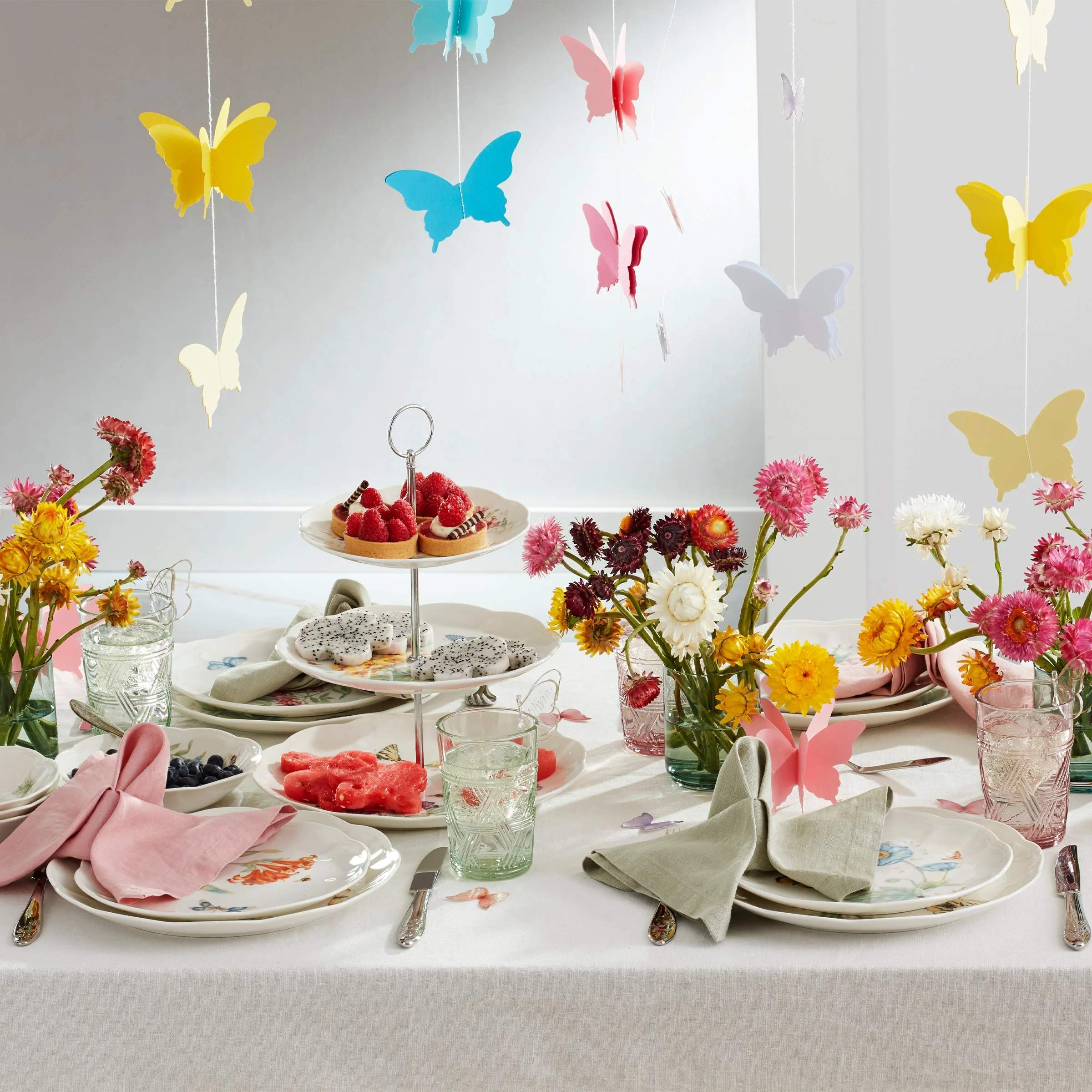 Butterfly Meadow Clear Tall Glasses, Set of 4 - Image 5