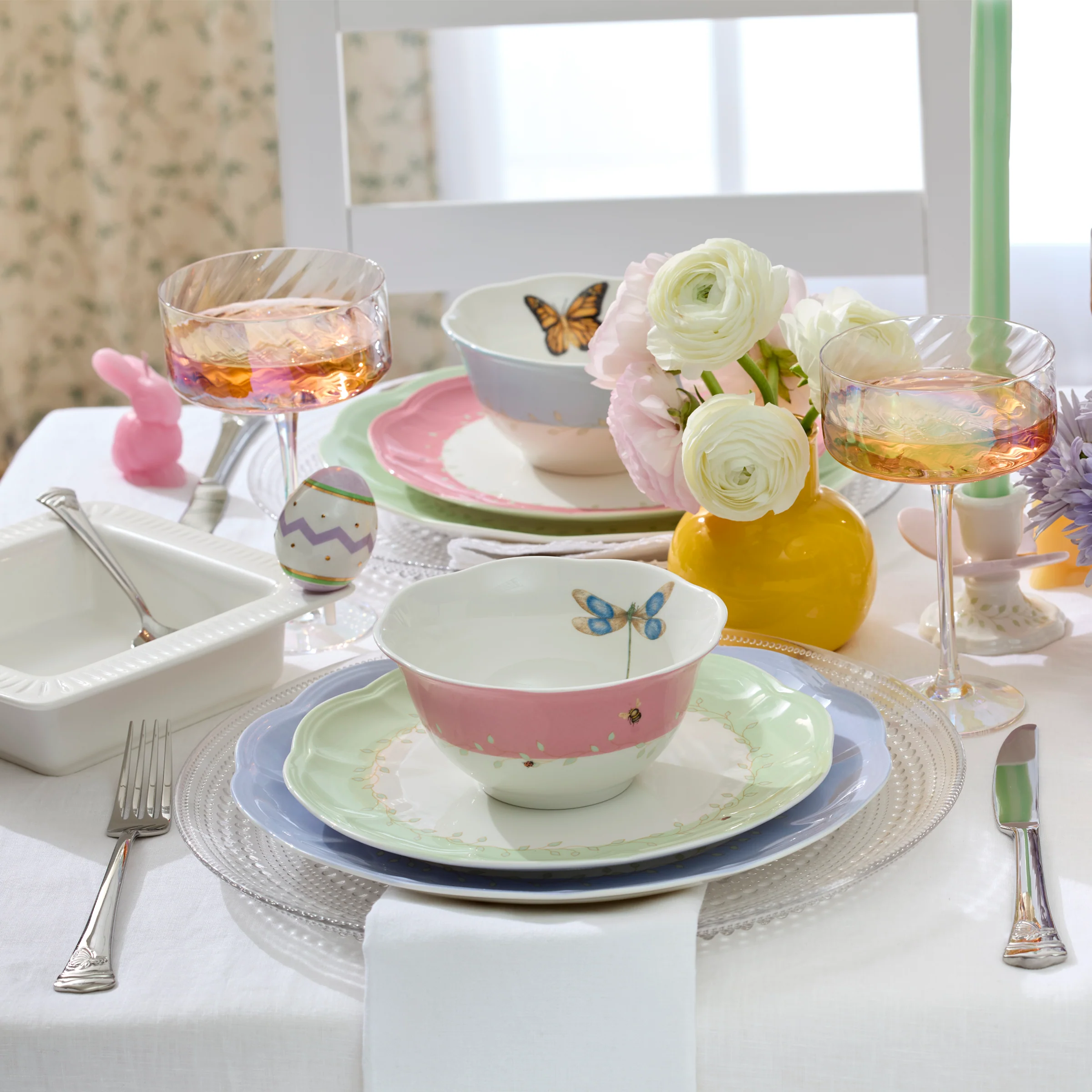 Butterfly Meadow Colors 4-Piece Dessert Bowl Set - Image 7