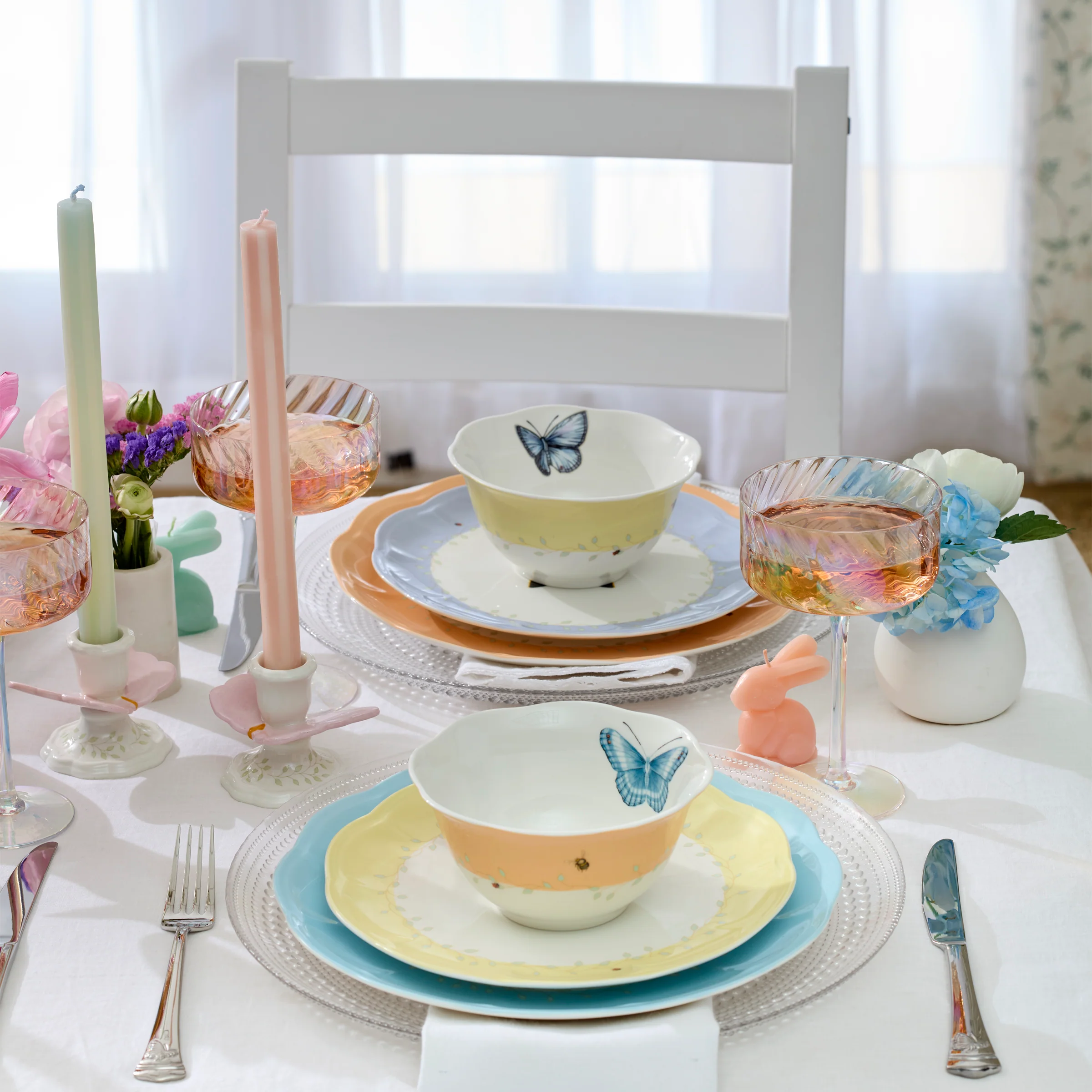 Butterfly Meadow Colors 4-Piece Dessert Bowl Set - Image 4