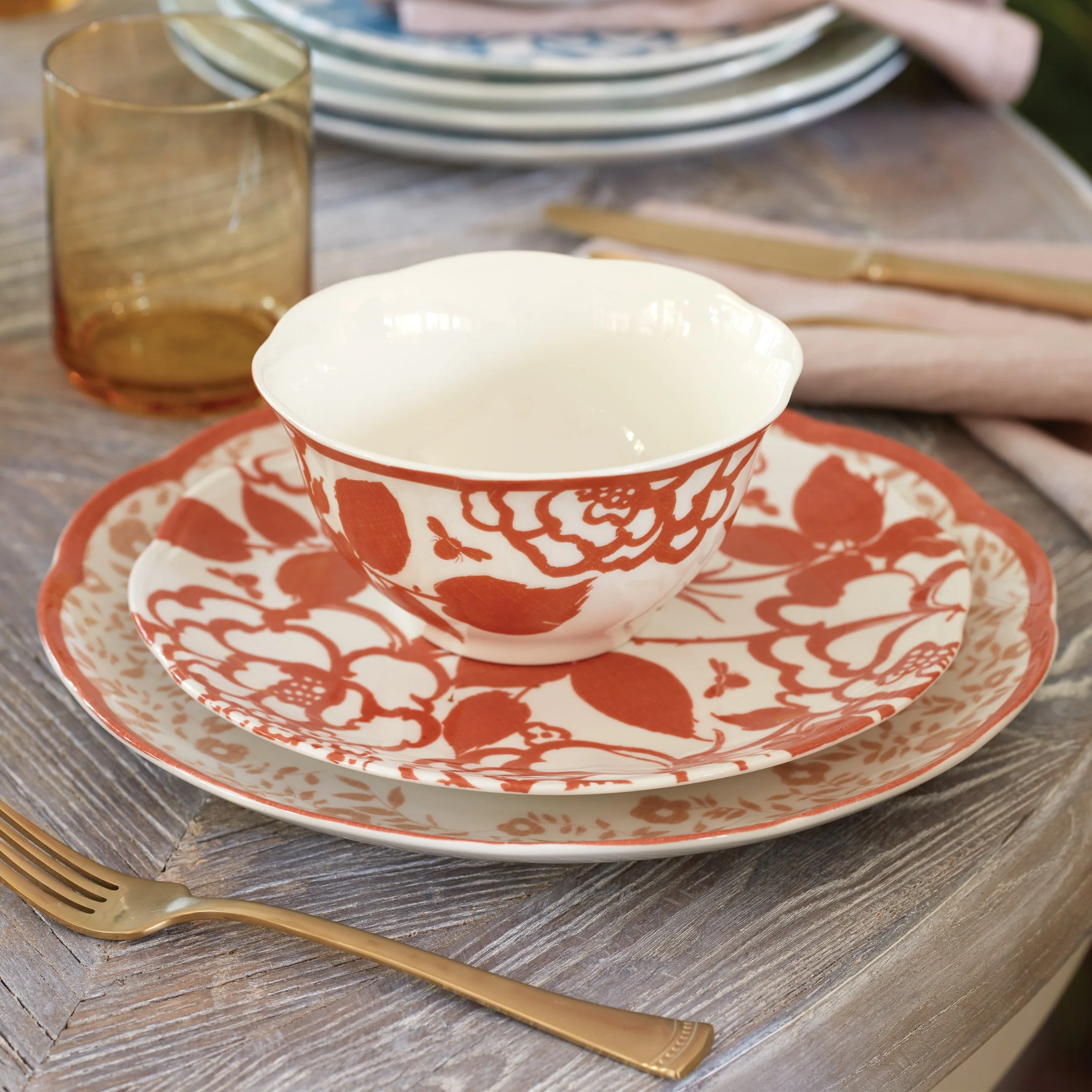 Butterfly Meadow Cottage Saffron Rice Bowls, Set of 4 - Image 3