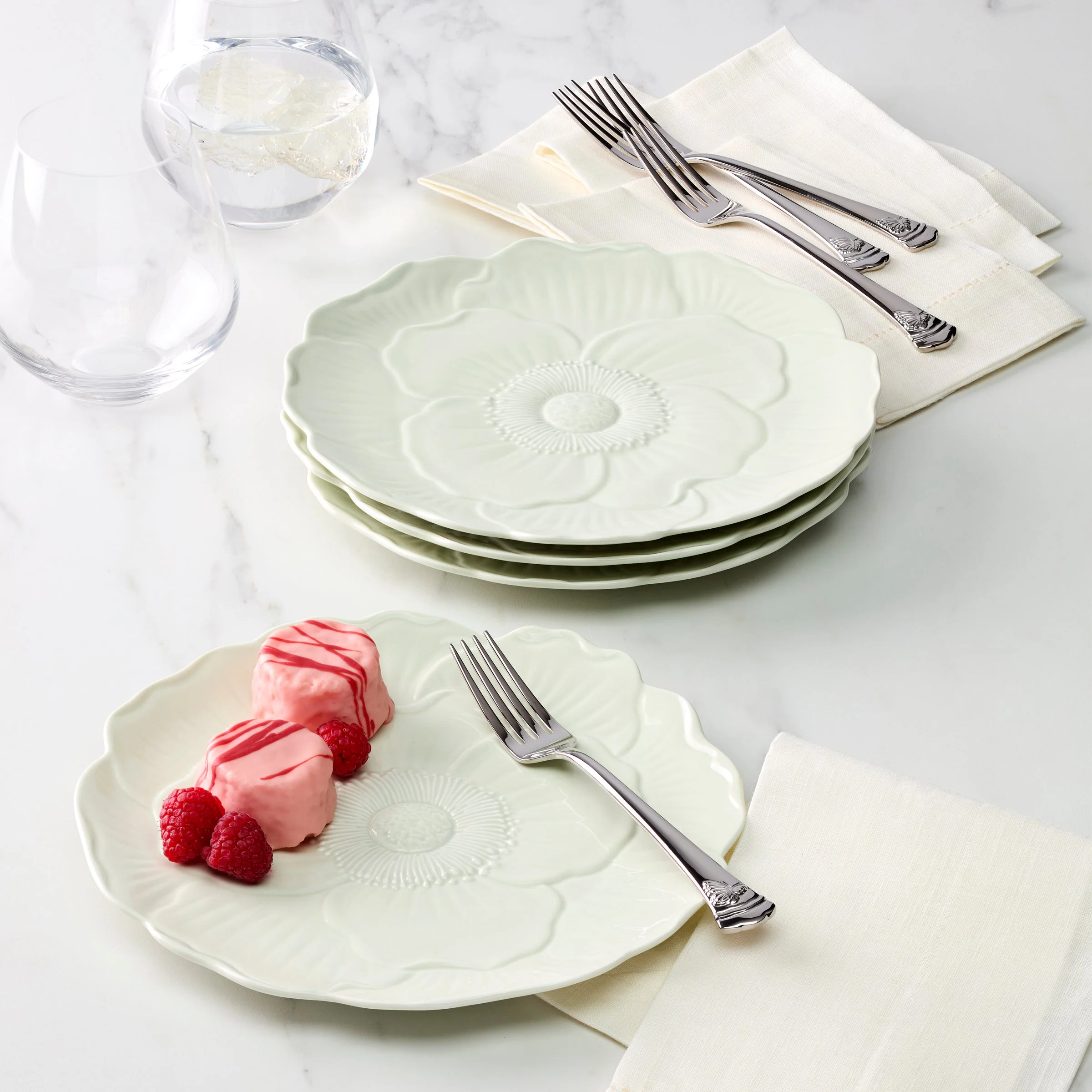 Butterfly Meadow Floral Green Accent Plates, Set of 4 - Image 12