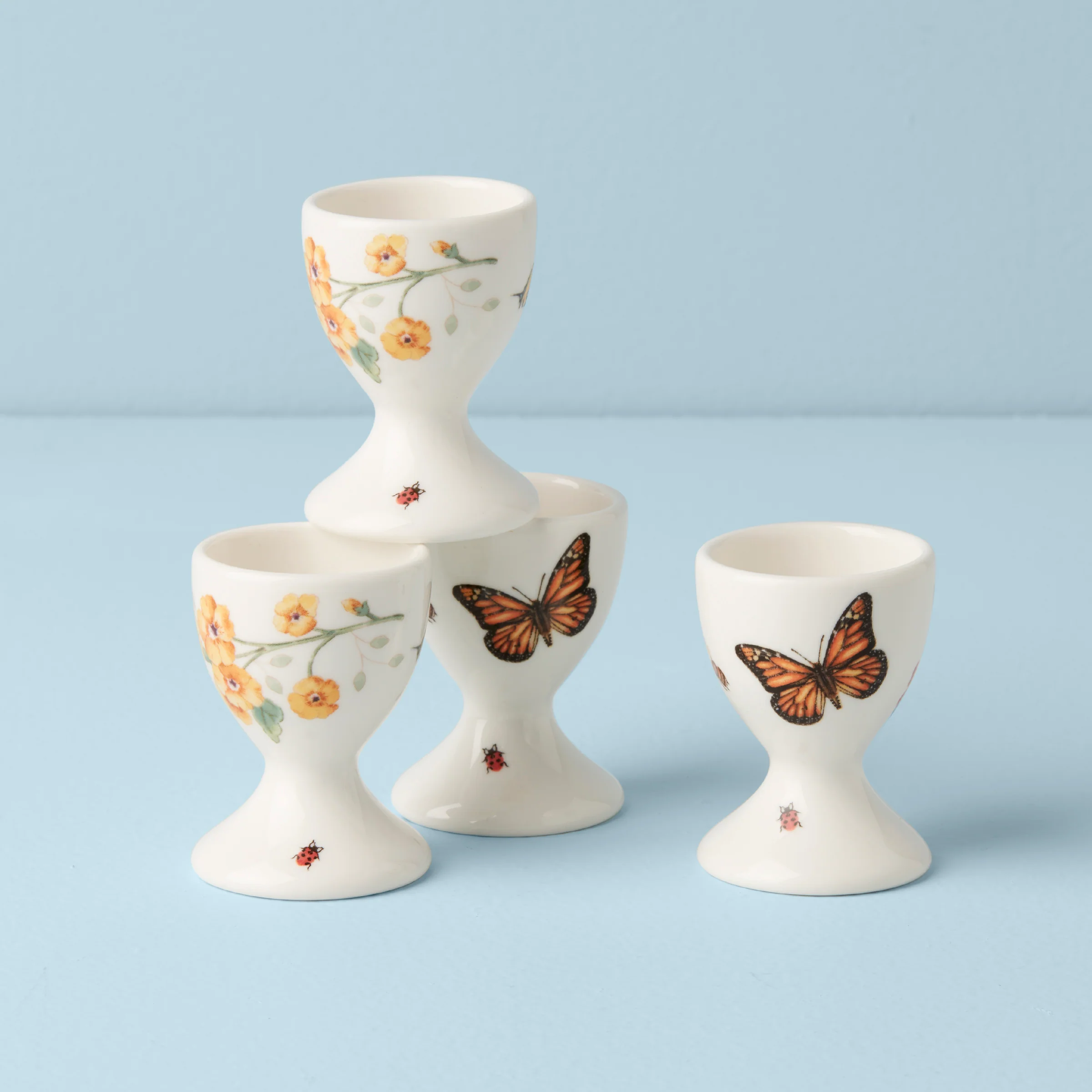 Butterfly Meadow Footed Egg Cups - Set Of 4
