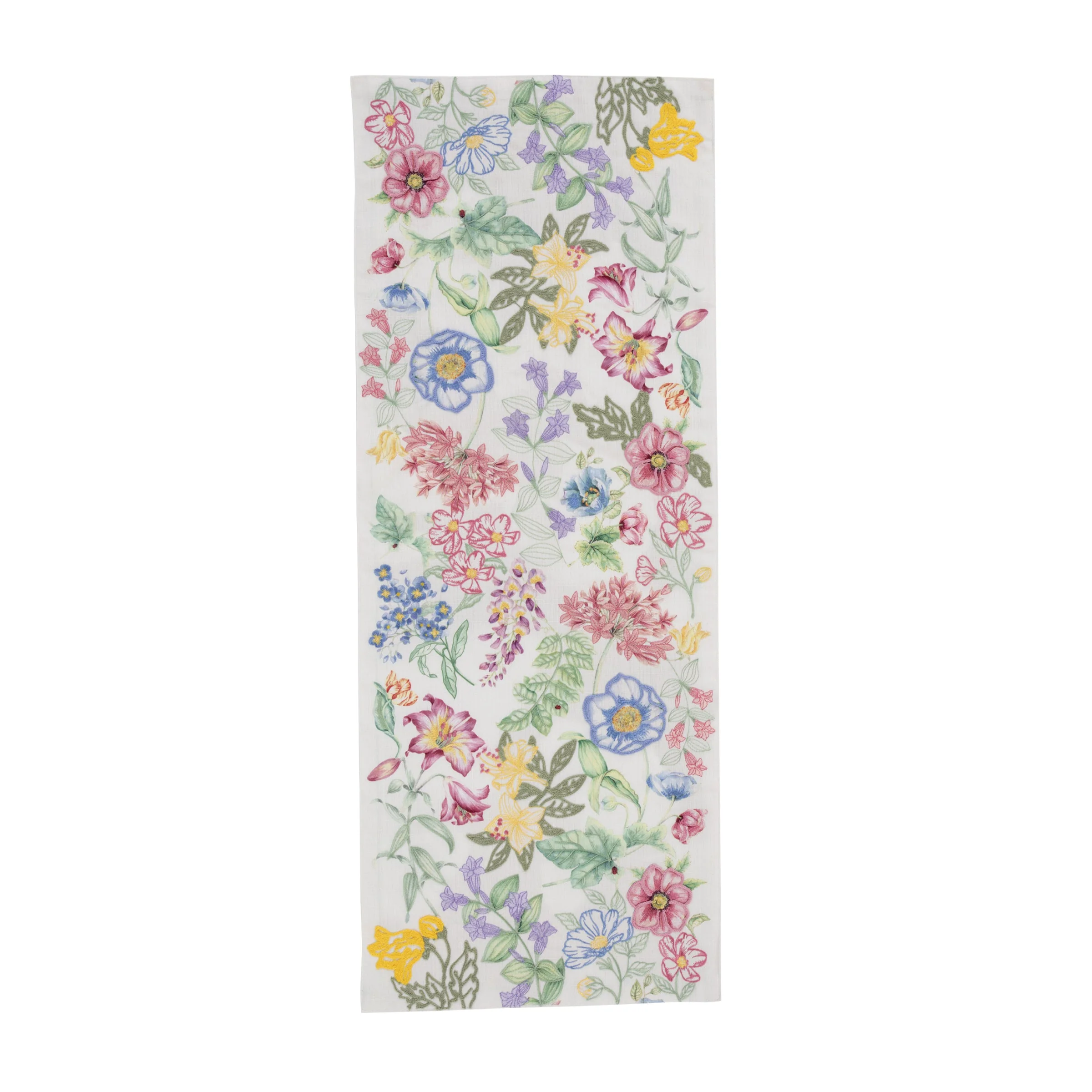 Butterfly Meadow Garden Embroidered Centerpiece Table Runner - Image 3