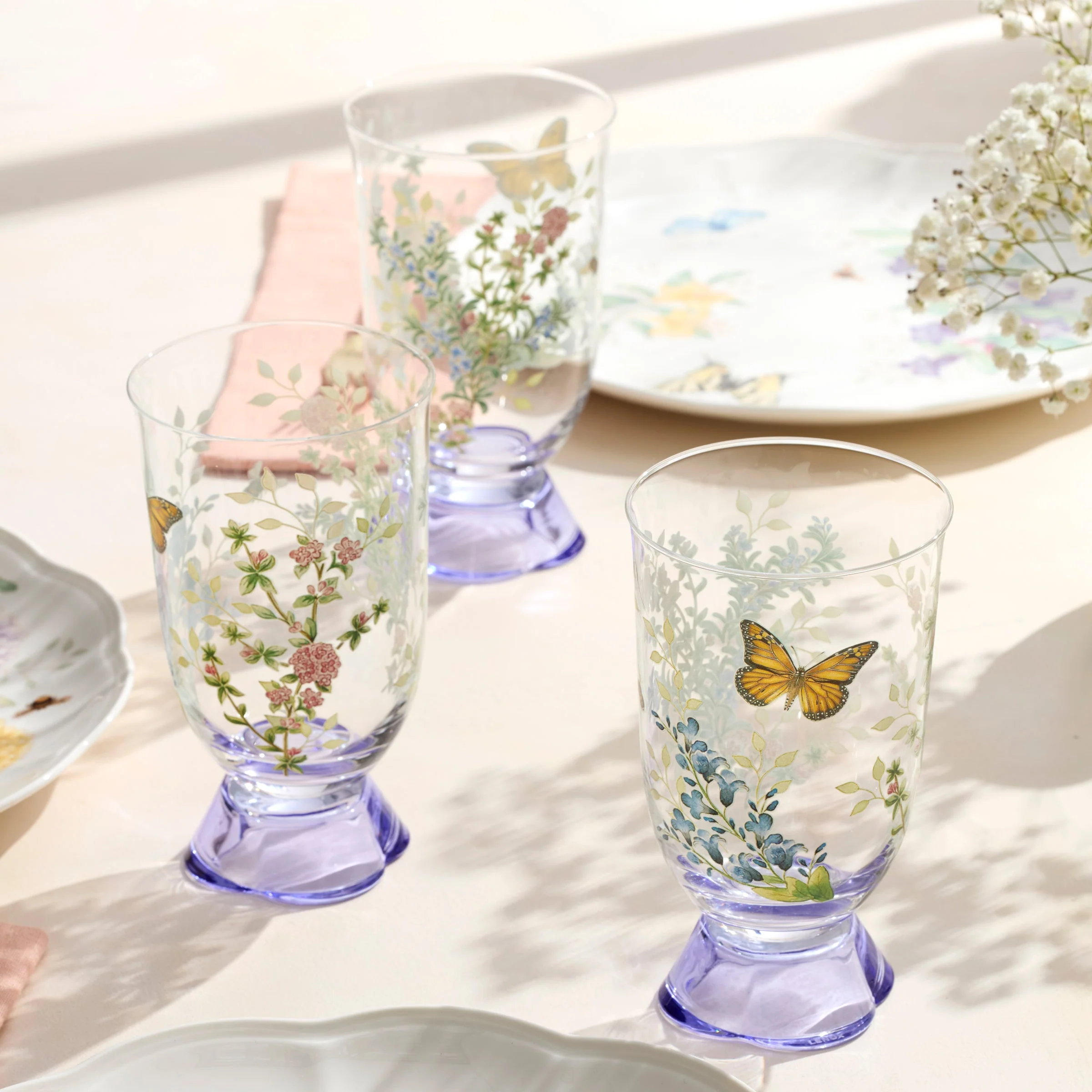Butterfly Meadow Herbs Tall Tumblers, Set of 4 - Image 5