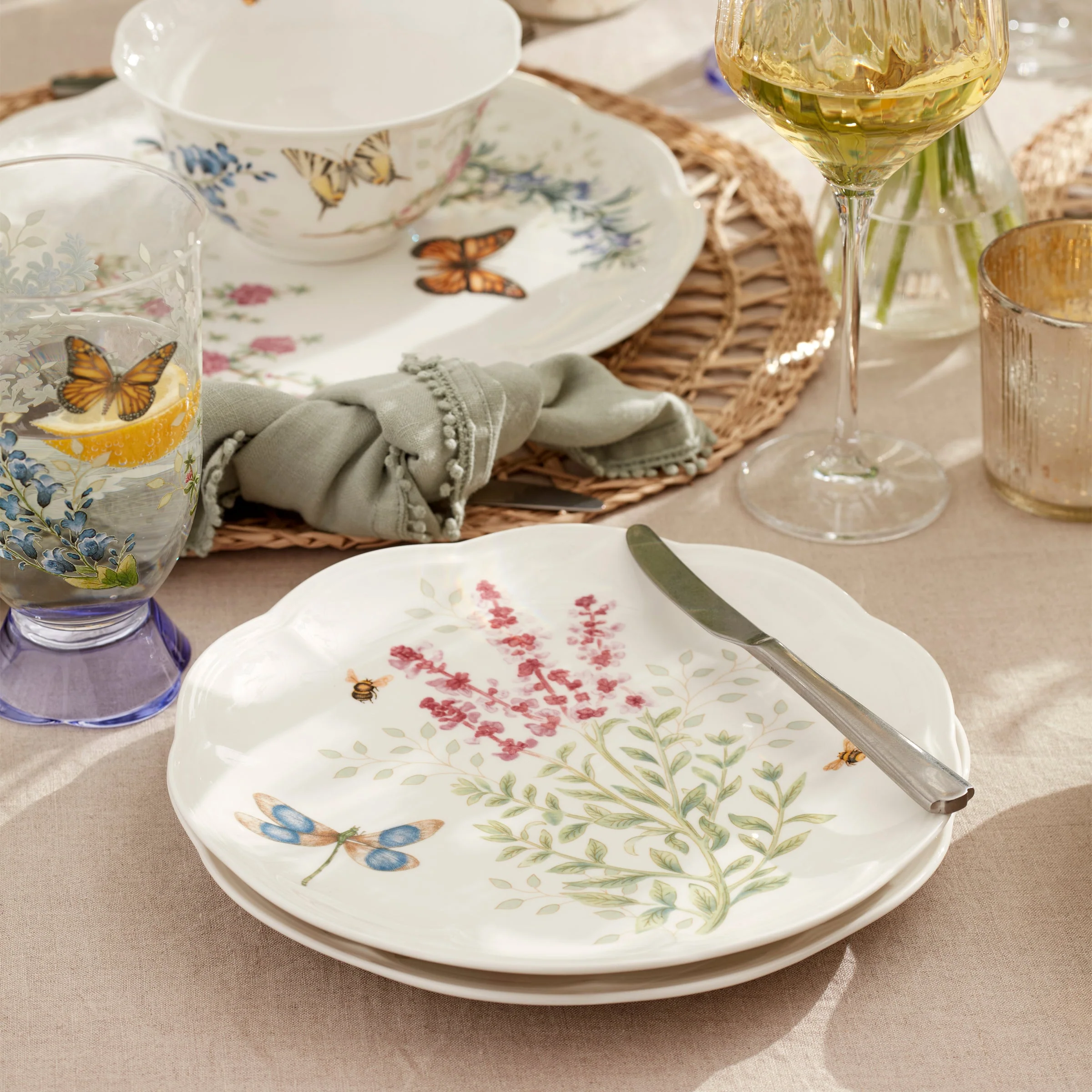 Butterfly Meadow Herbs Accent Plates, Set of 4 - Image 5