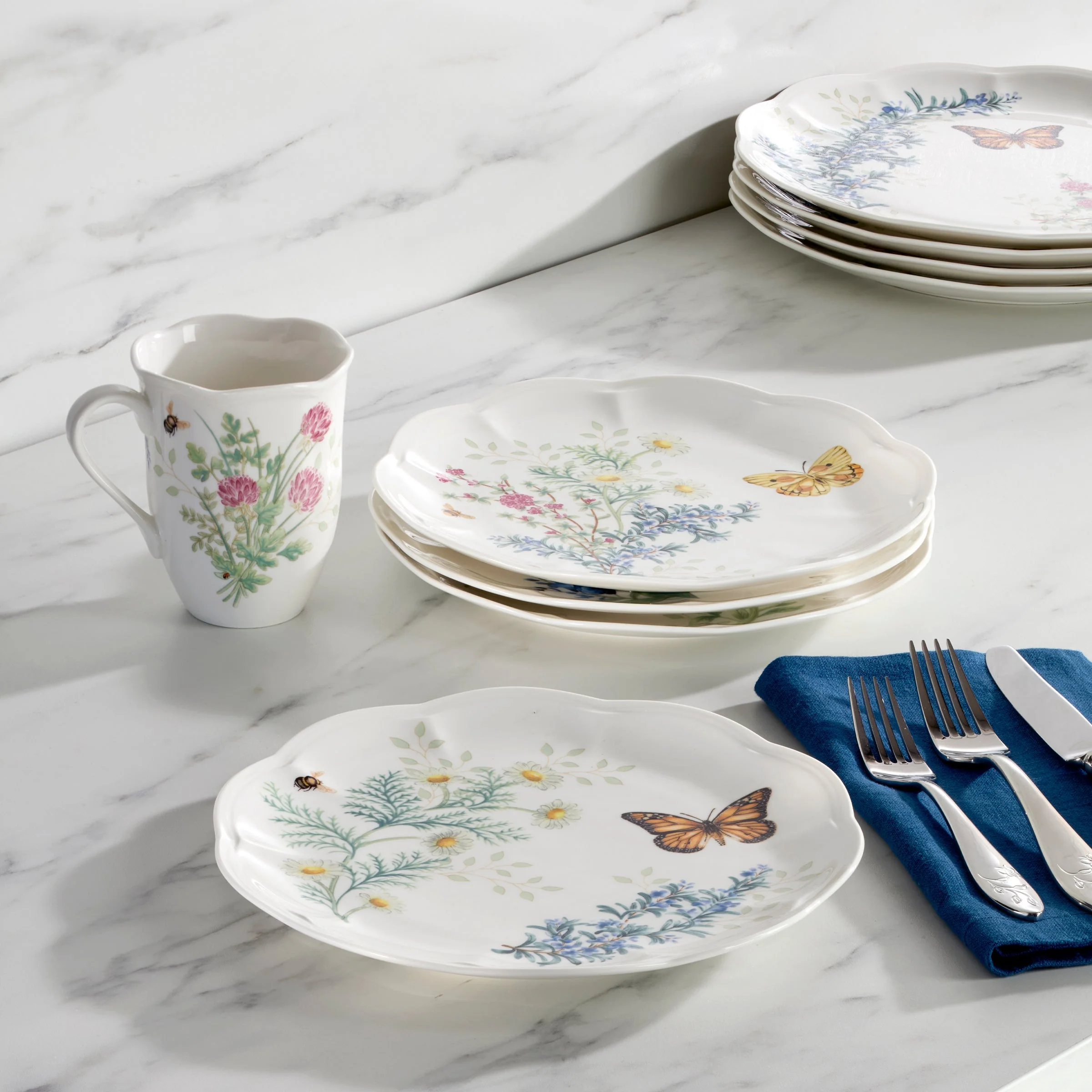 Butterfly Meadow Herbs Accent Plates, Set of 4 - Image 6