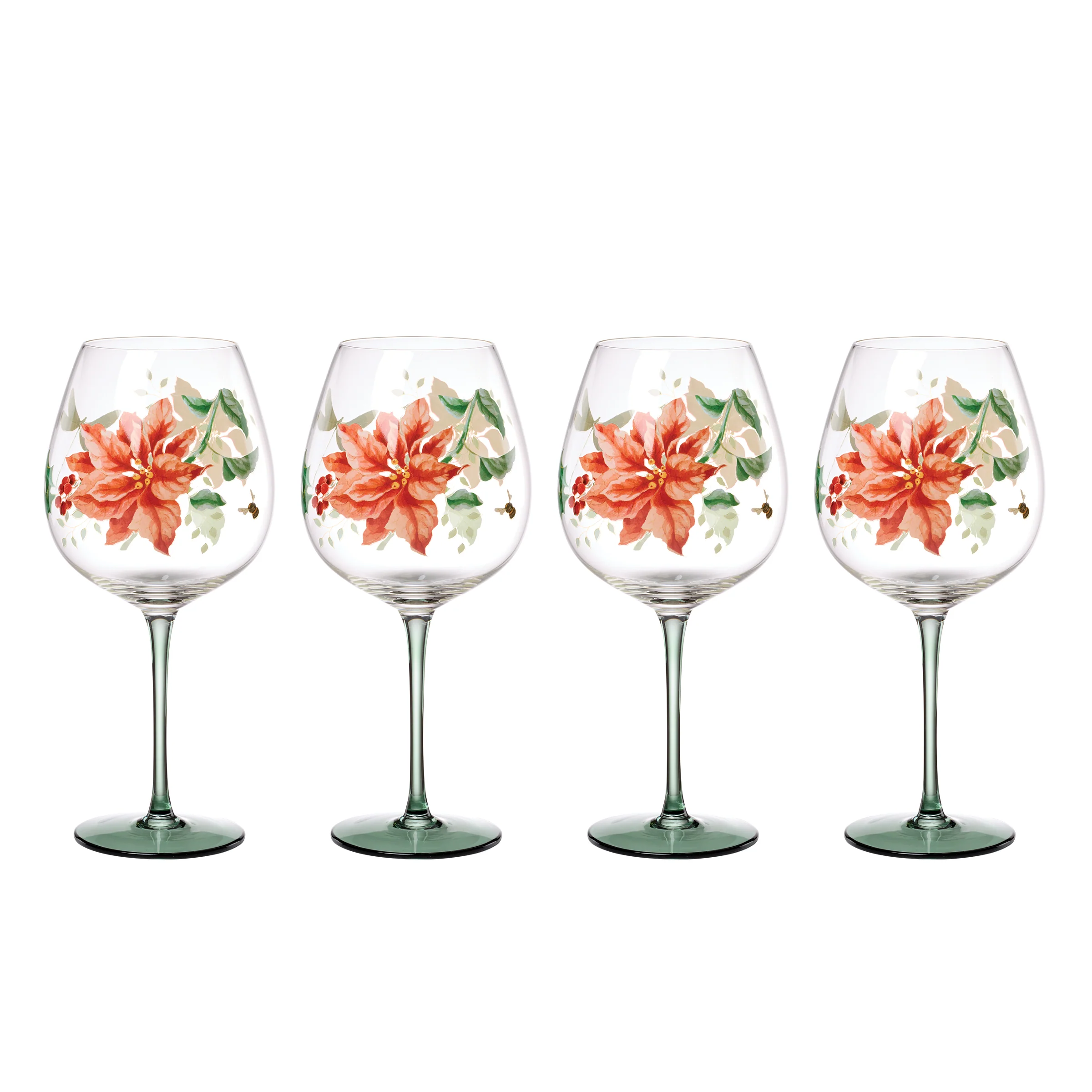 Butterfly Meadow Holiday Balloon Glasses, Set of 4 - Image 5