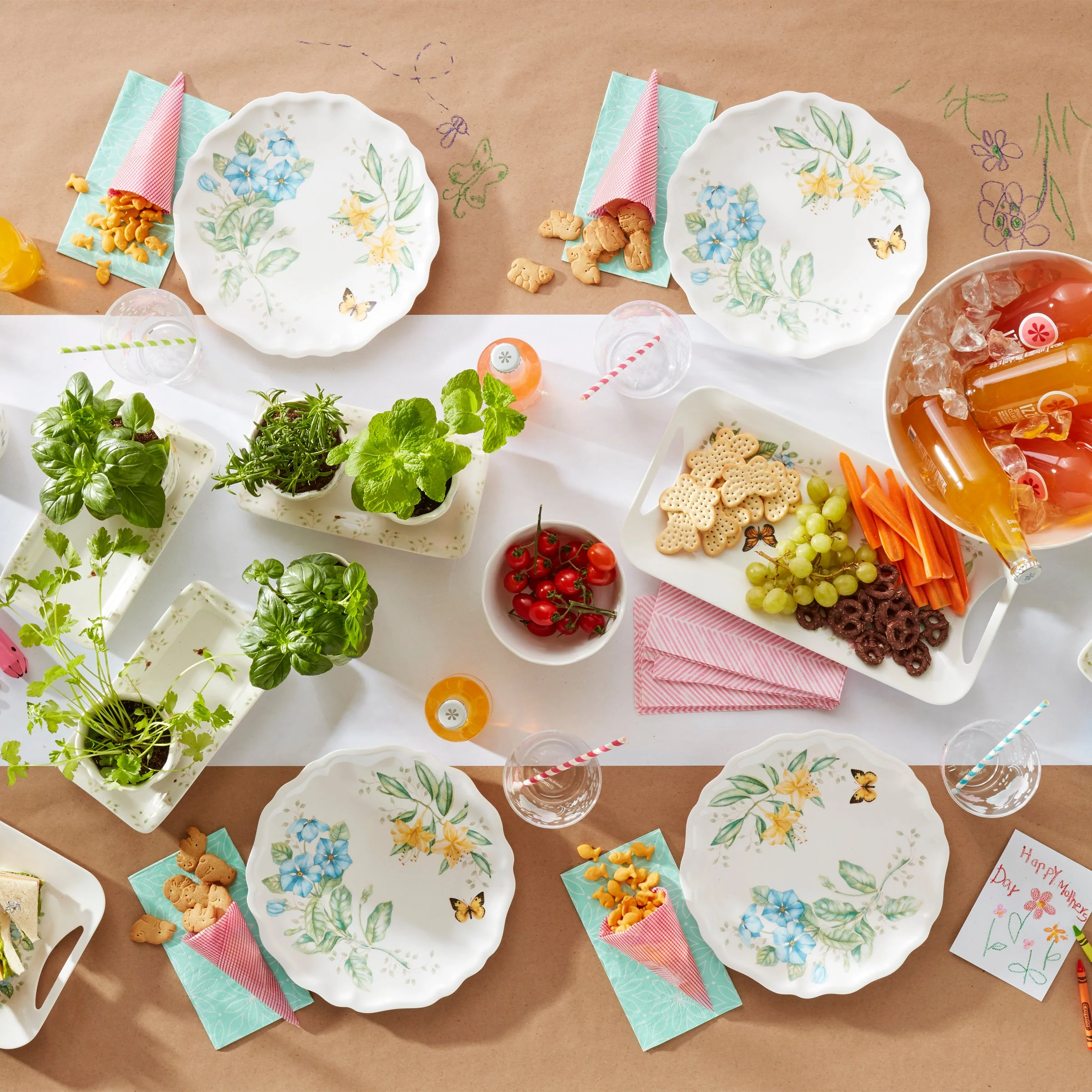 Butterfly Meadow Melamine Dinner Plates, Set of 4 - Image 4