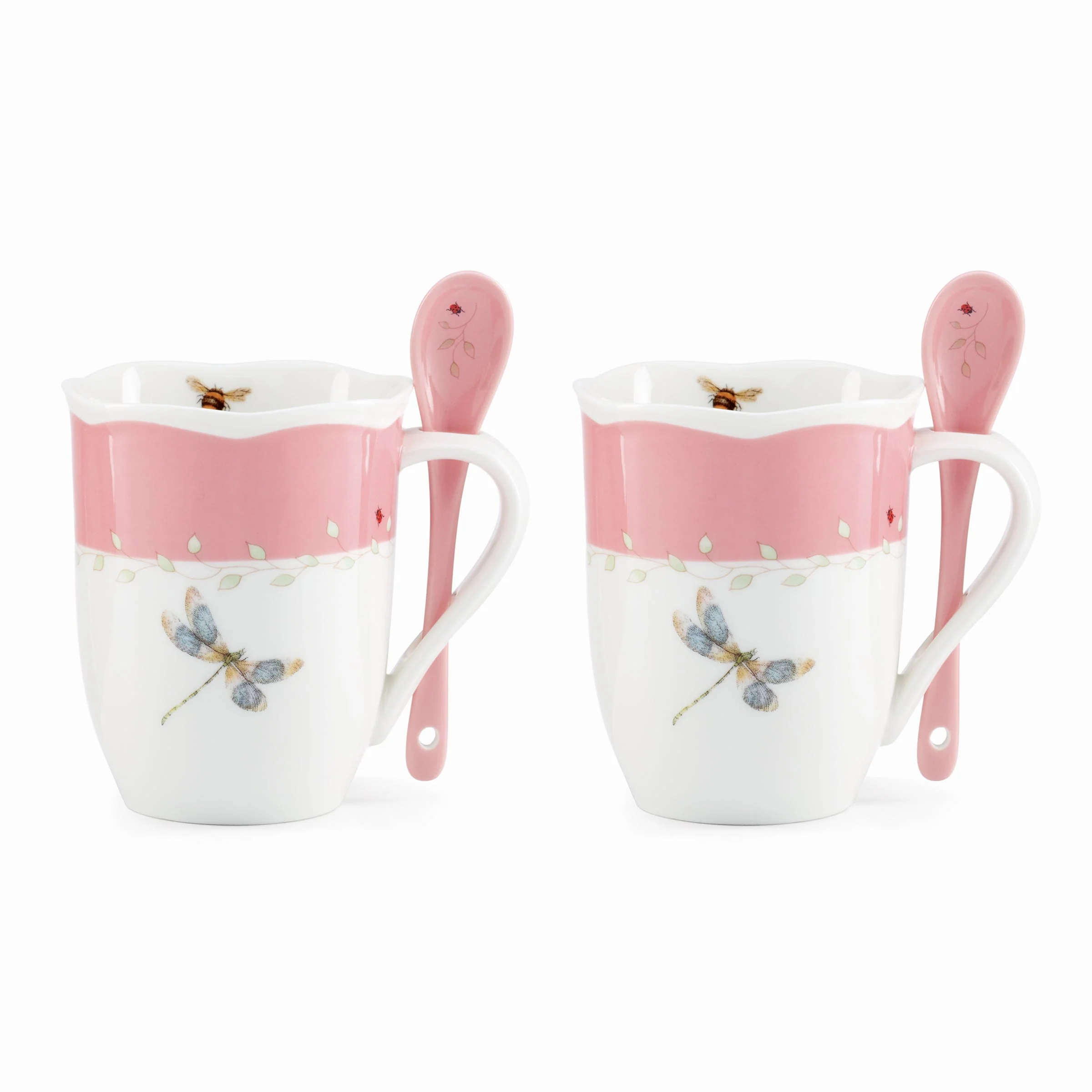 Butterfly Meadow Color Mugs with Spoons, Set of 8 - Image 9