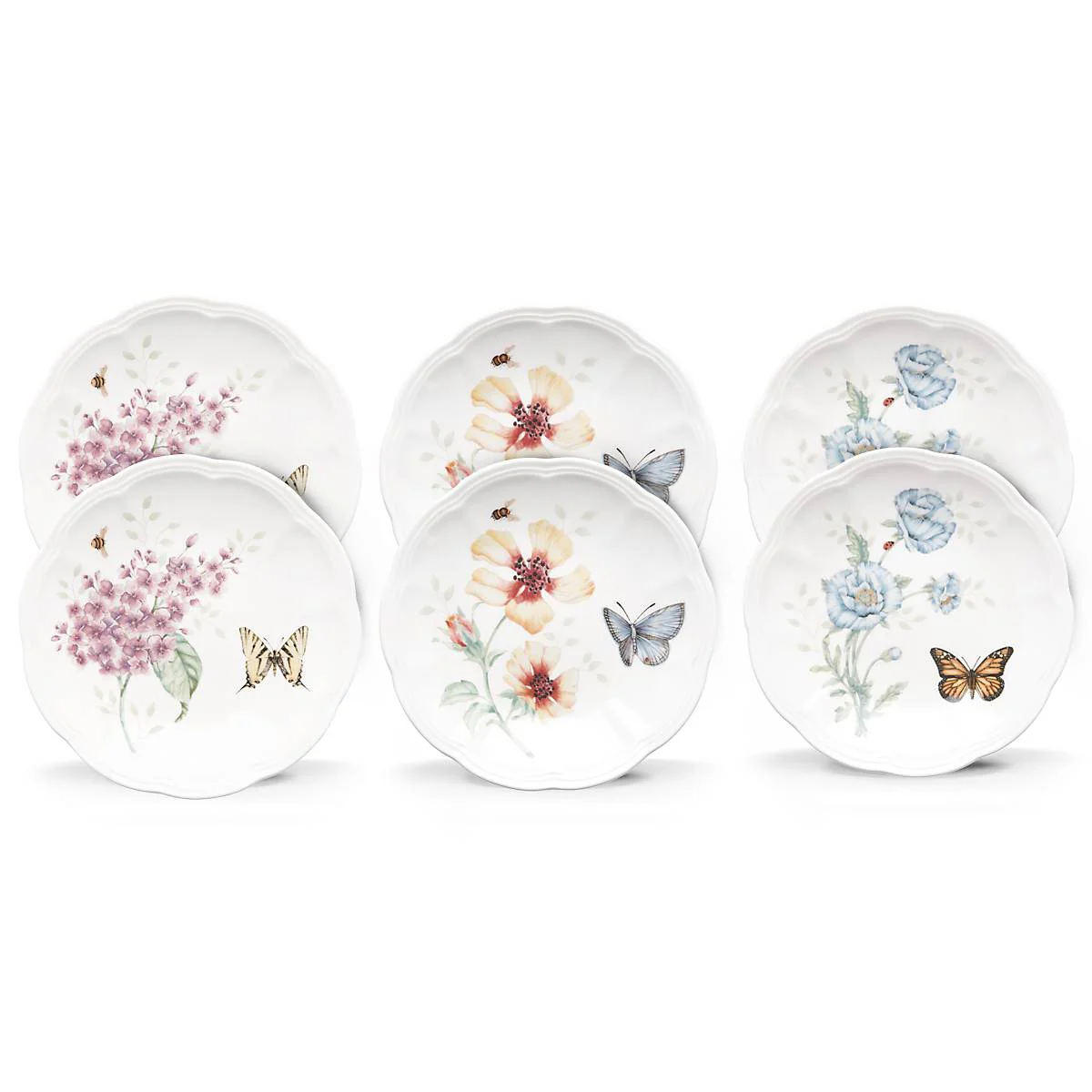 Butterfly Meadow 6-Piece Tidbit Plate Set - Image 4