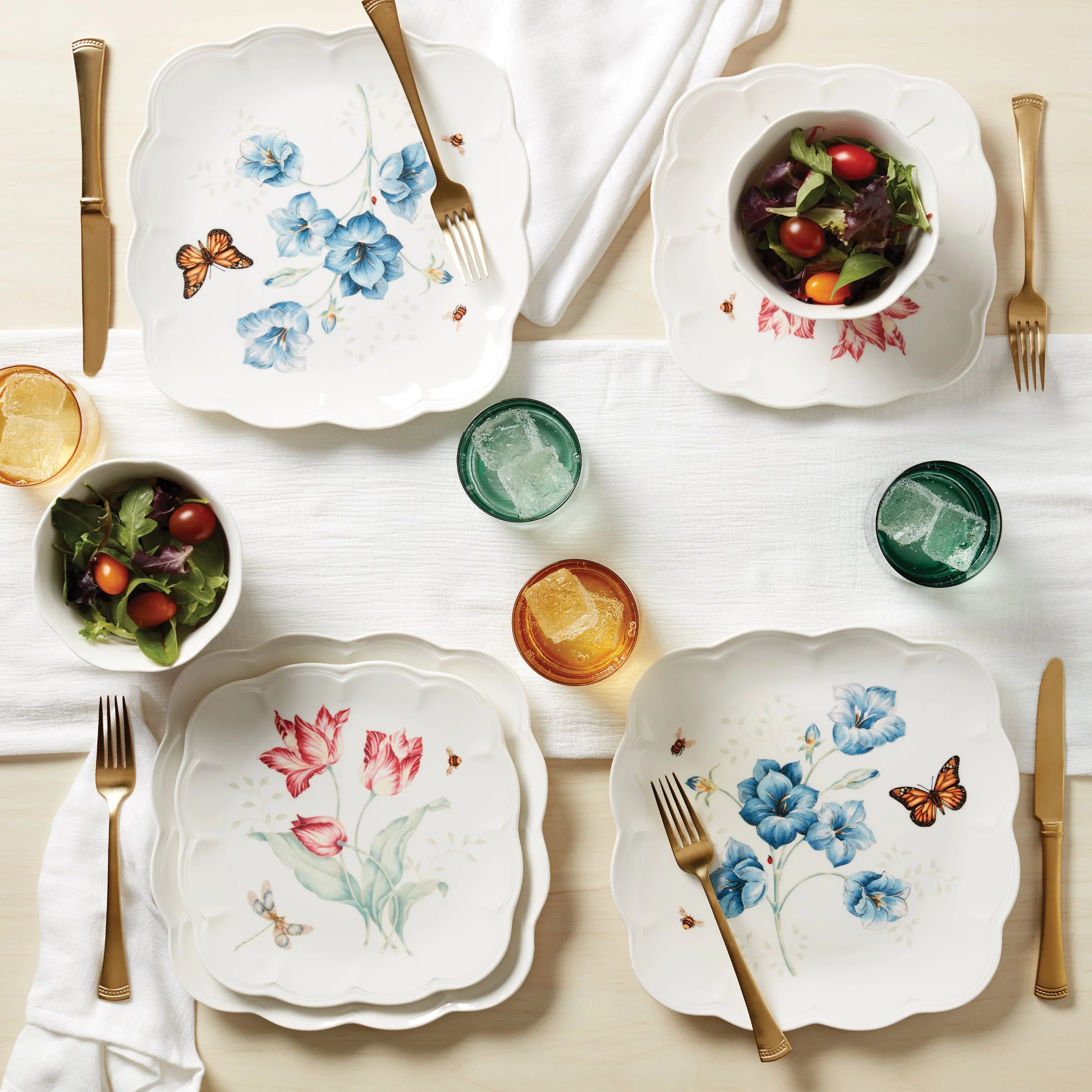 Butterfly Meadow Square Dinner Plates, Set of 4 - Image 5