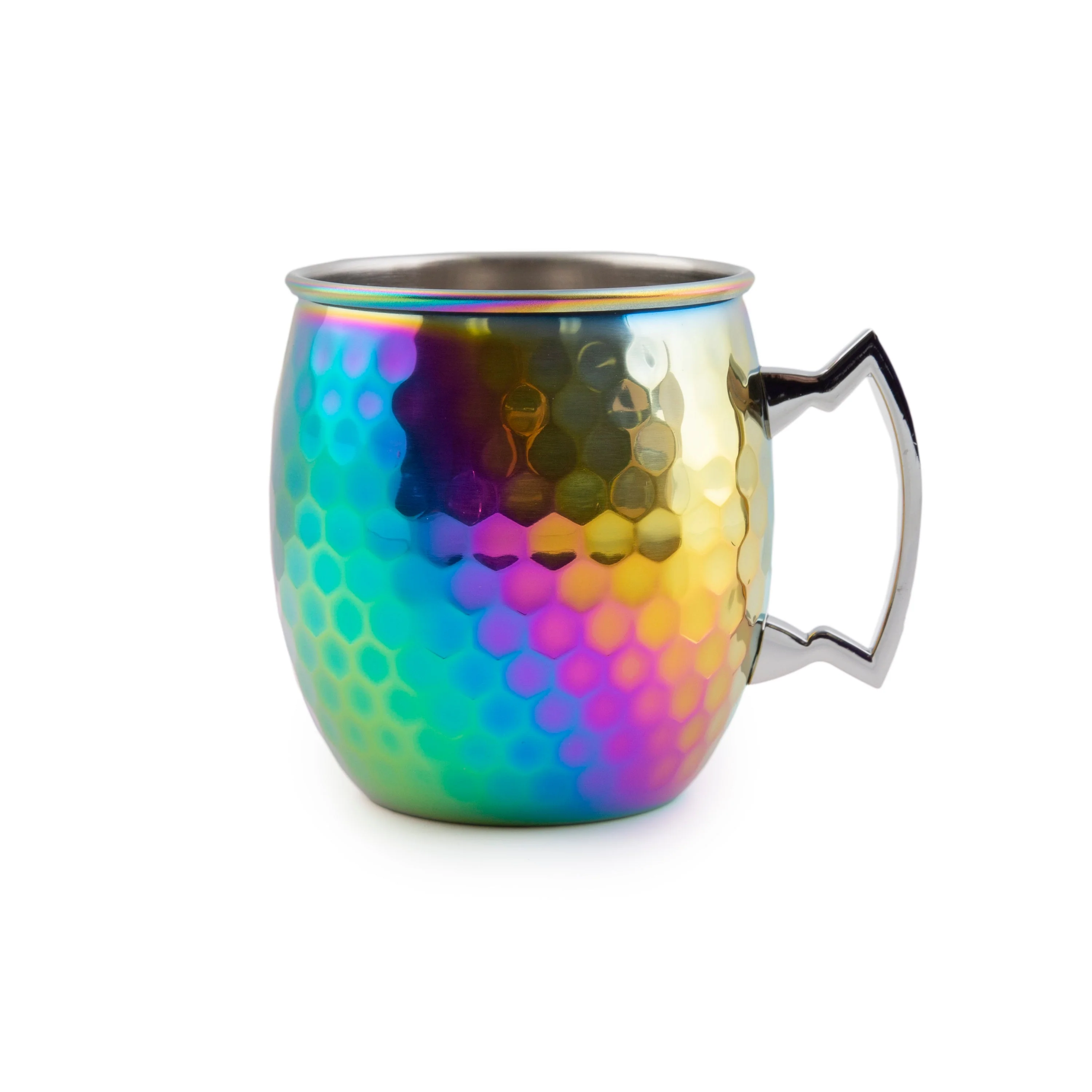 Hammered Rainbow Moscow Mule Mugs, Set of 4 - Image 4