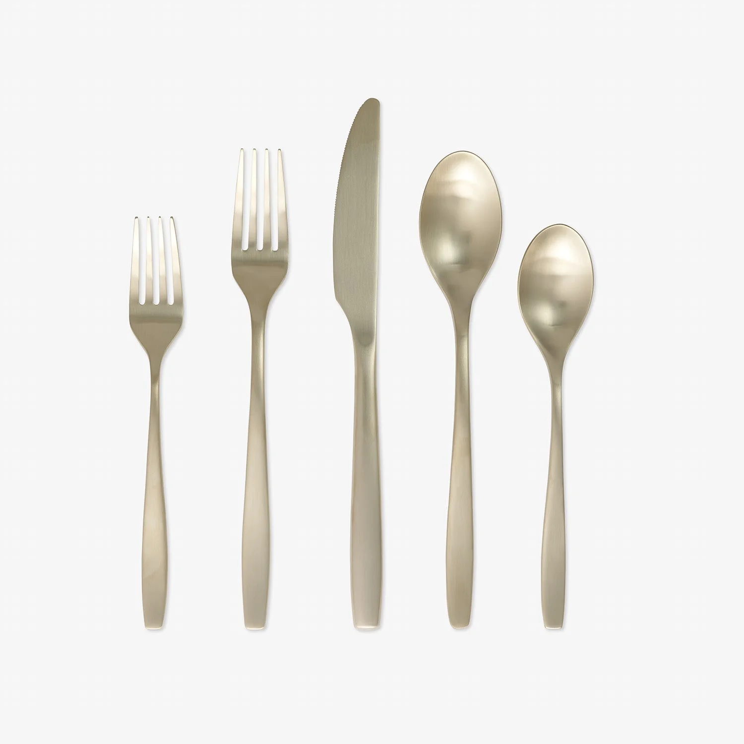 Averie Champagne Satin 20-Piece Flatware Set - Image 3