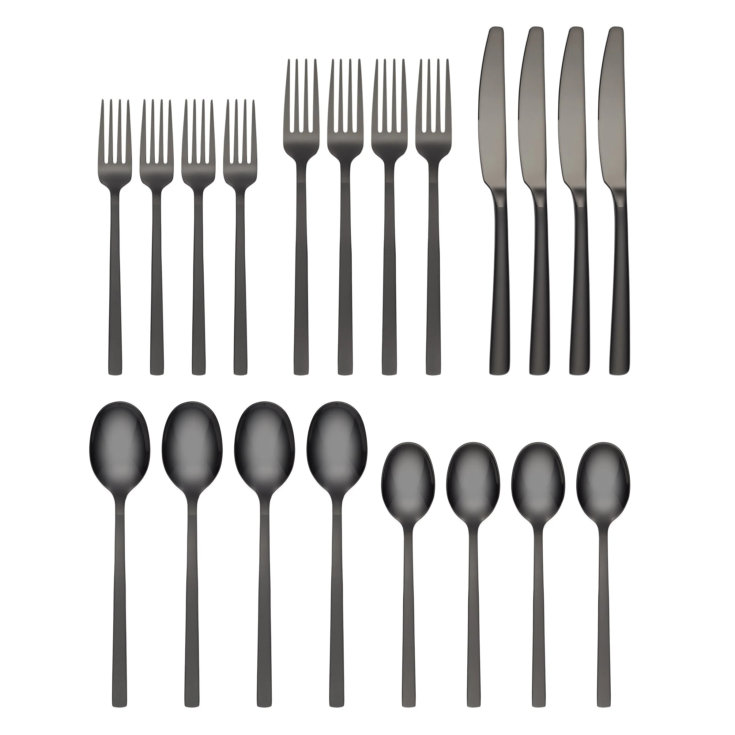 Beacon Black Sand Mirror 20-Piece Flatware Set - Image 2