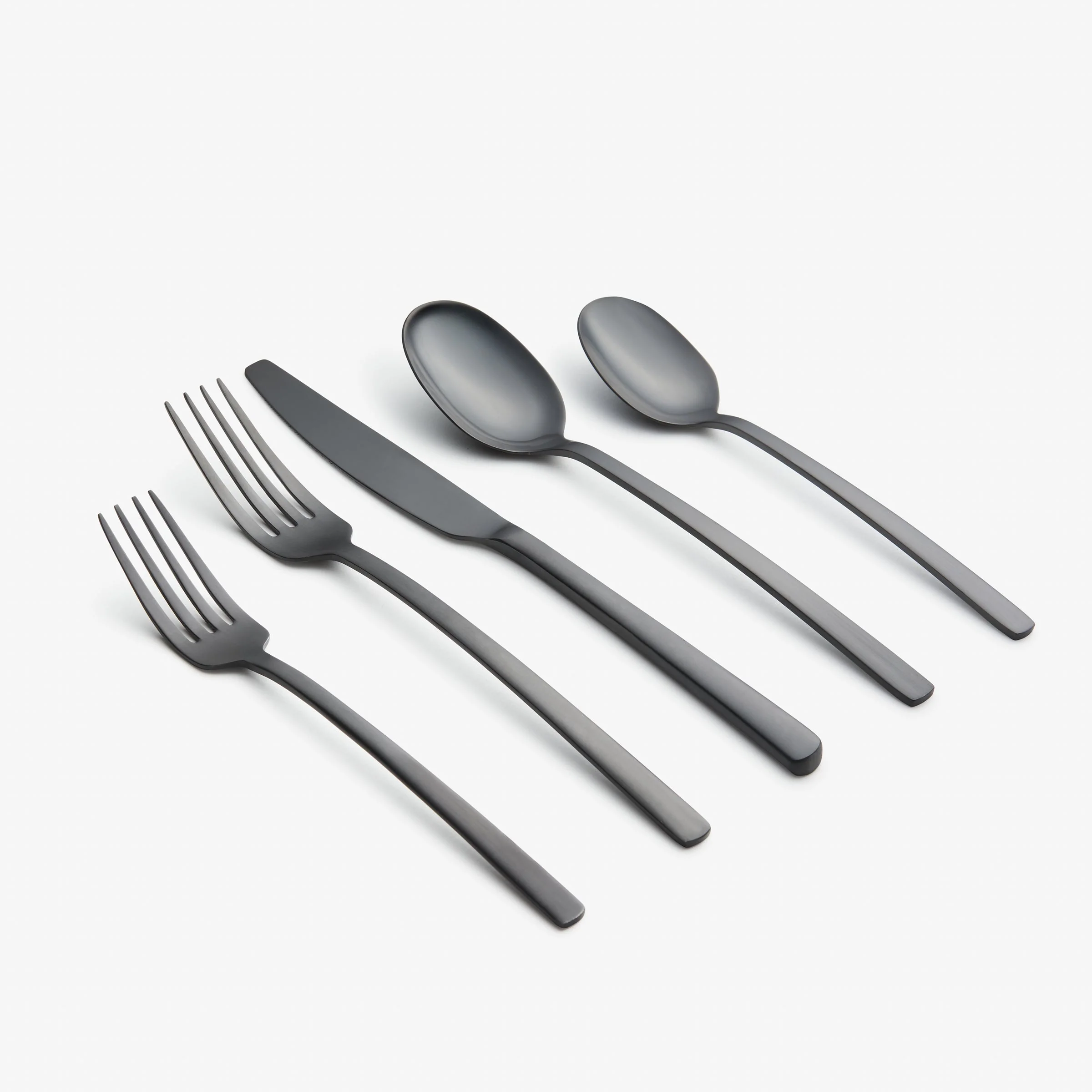 Beacon Black Satin 20-Piece Flatware Set - Image 3