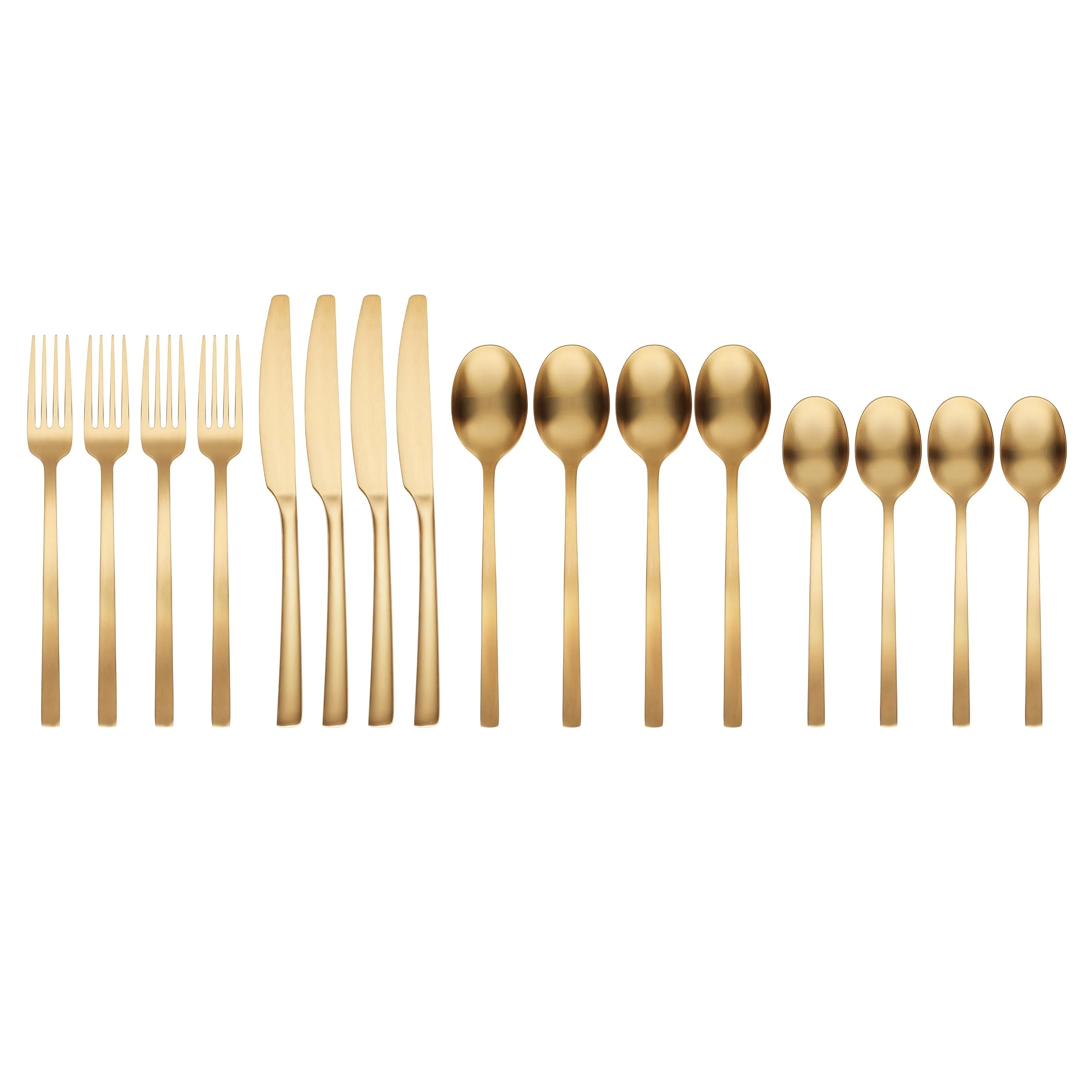 Beacon Gold Satin 16-Piece Flatware Set - Image 2
