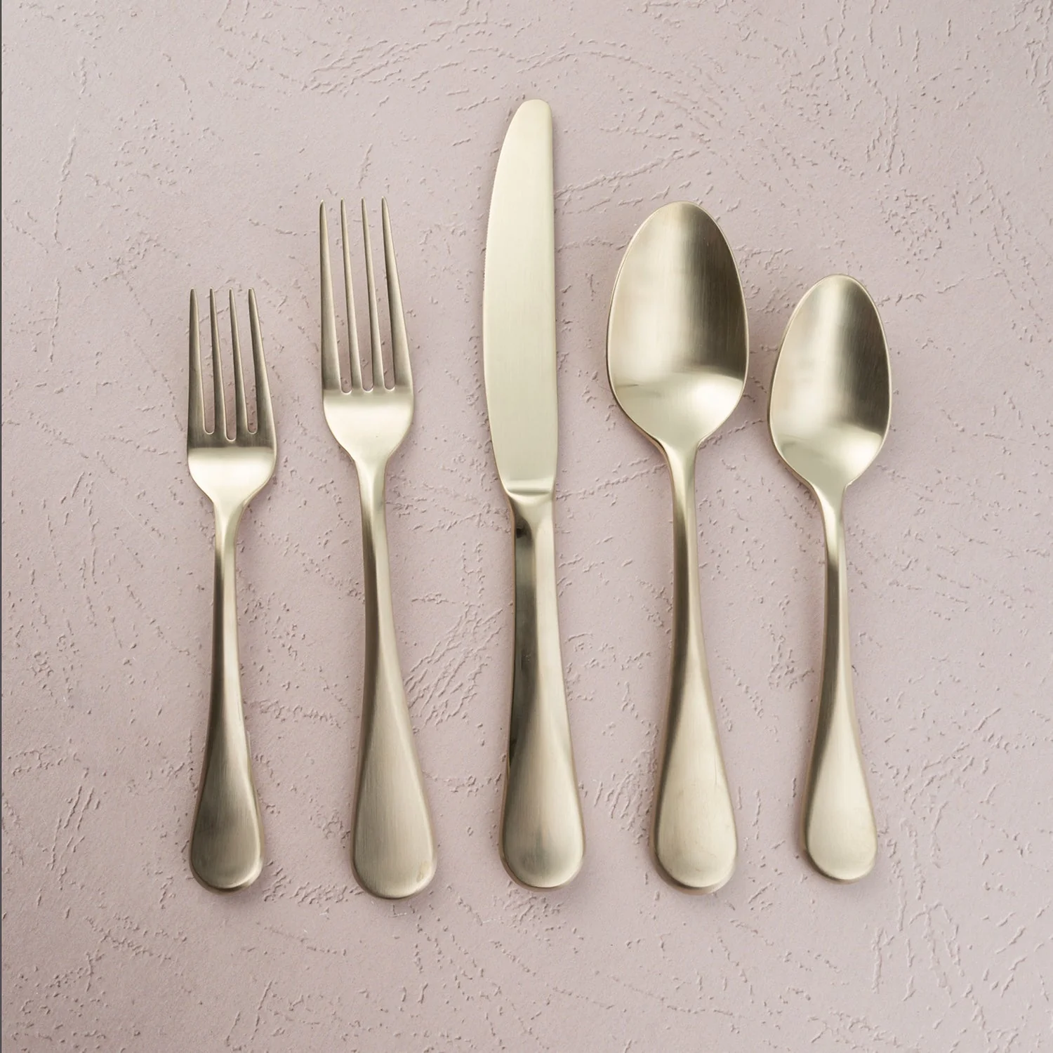 Eloquence Champagne Satin 20-Piece Flatware Set - Image 3