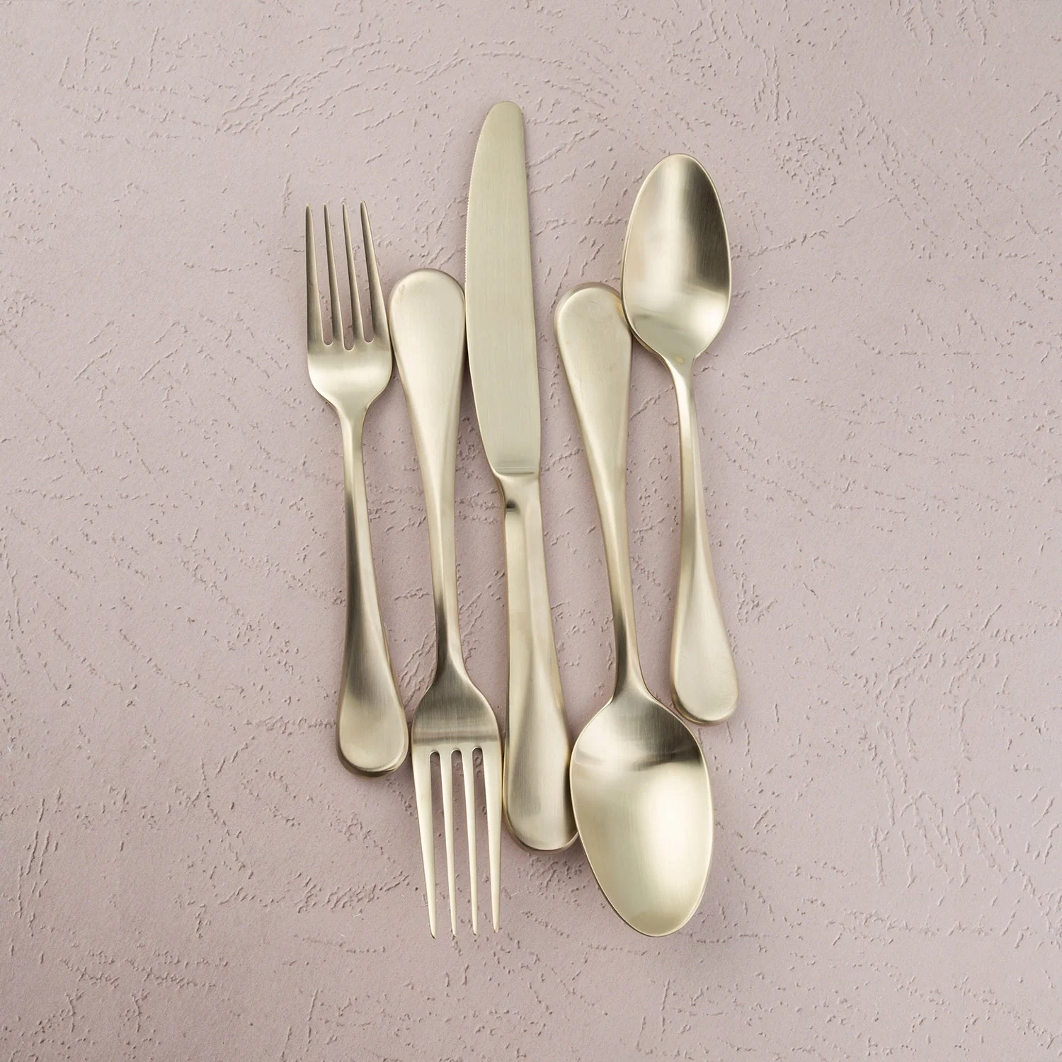 Eloquence Champagne Satin 20-Piece Flatware Set - Image 4