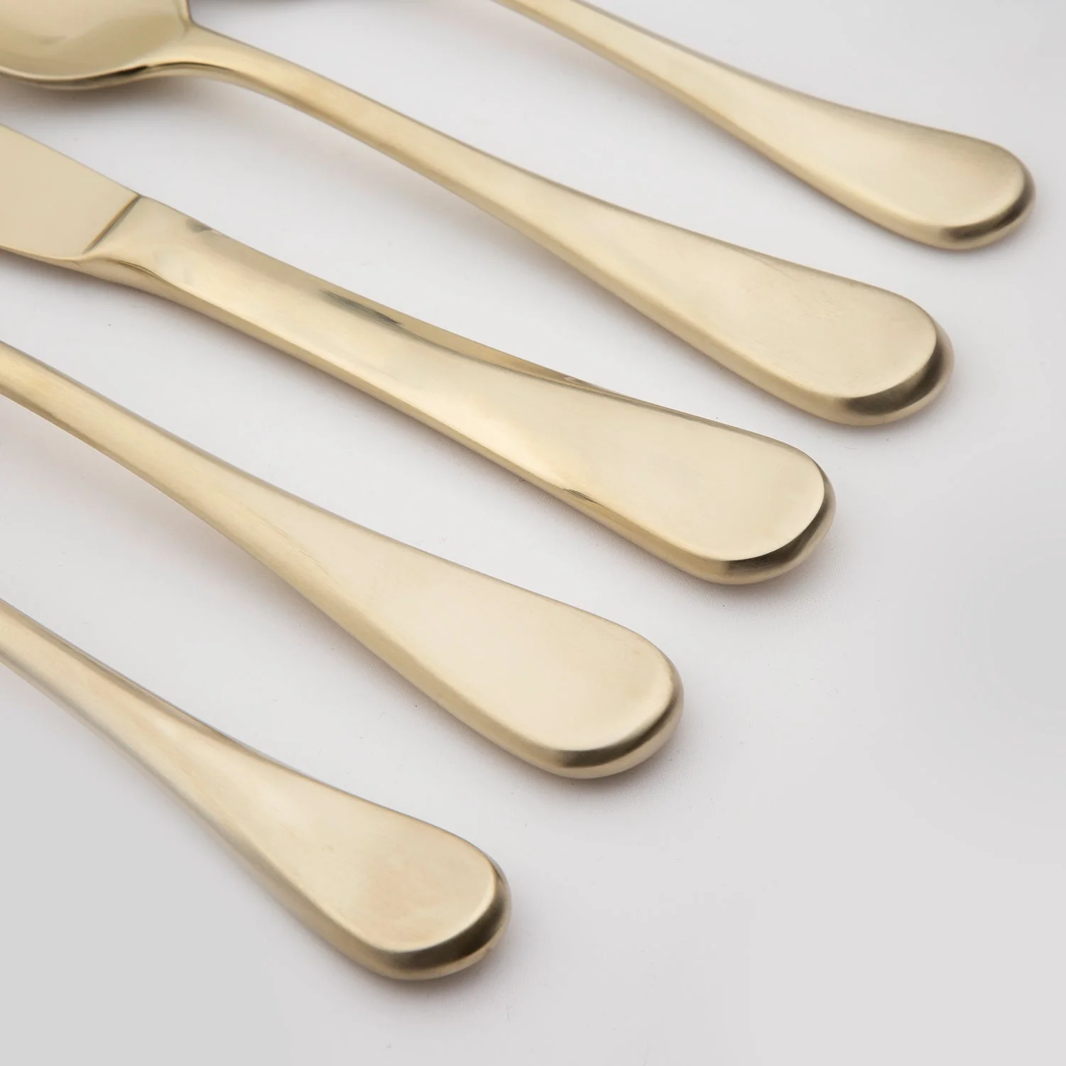 Eloquence Champagne Satin 20-Piece Flatware Set - Image 5