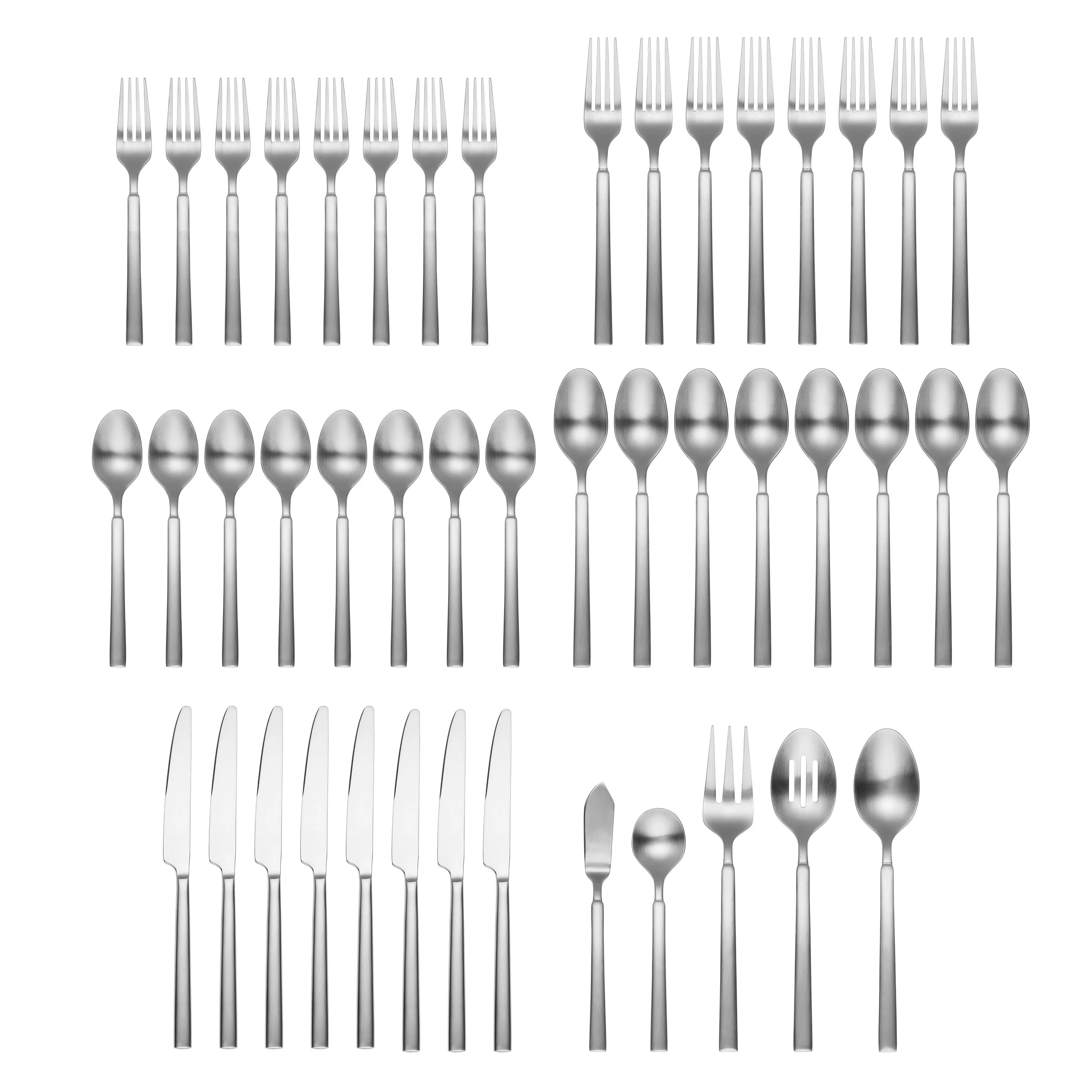 Gailann Satin 45-Piece Flatware Set with Caddy - Image 2