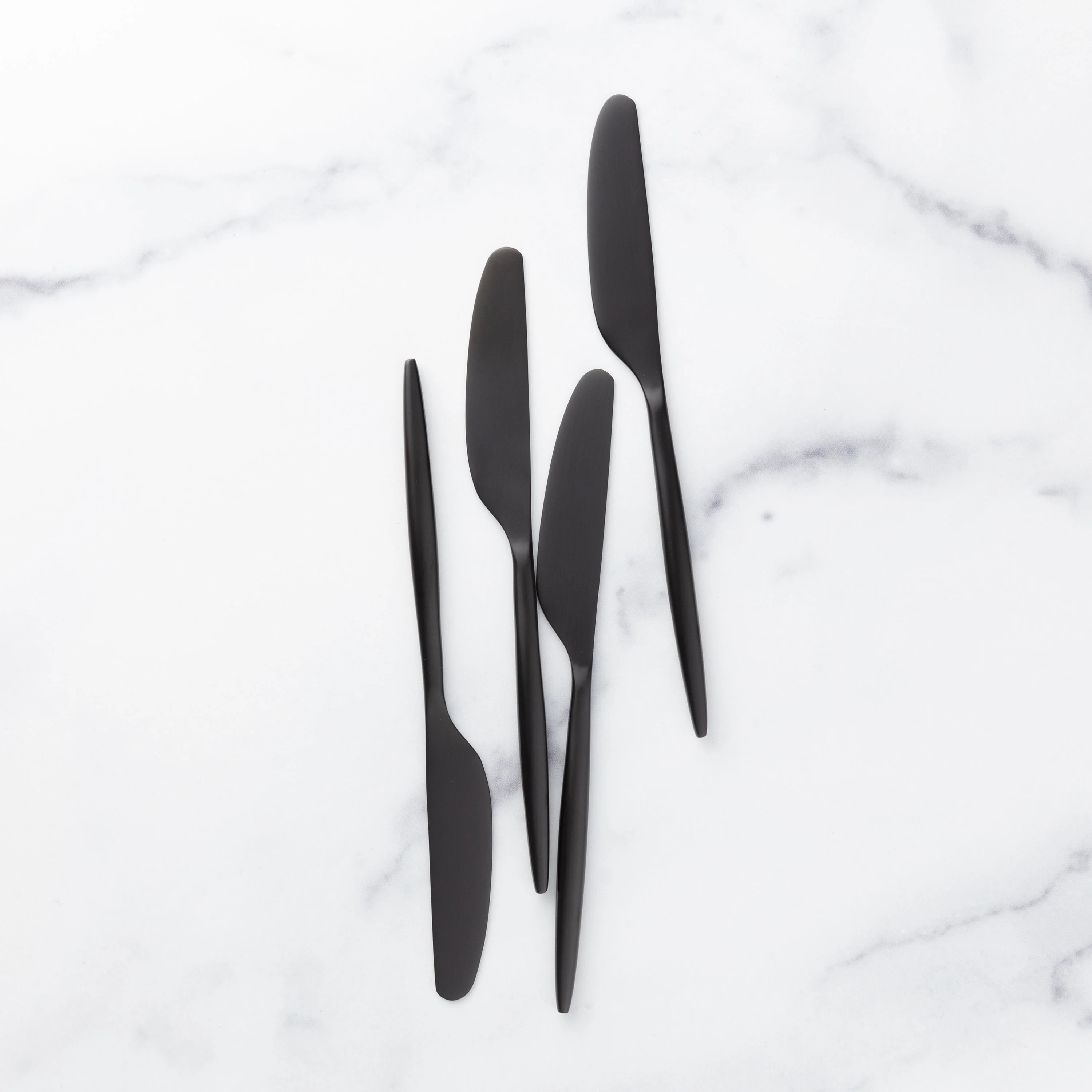 Gaze Black Satin Spreaders, Set of 4
