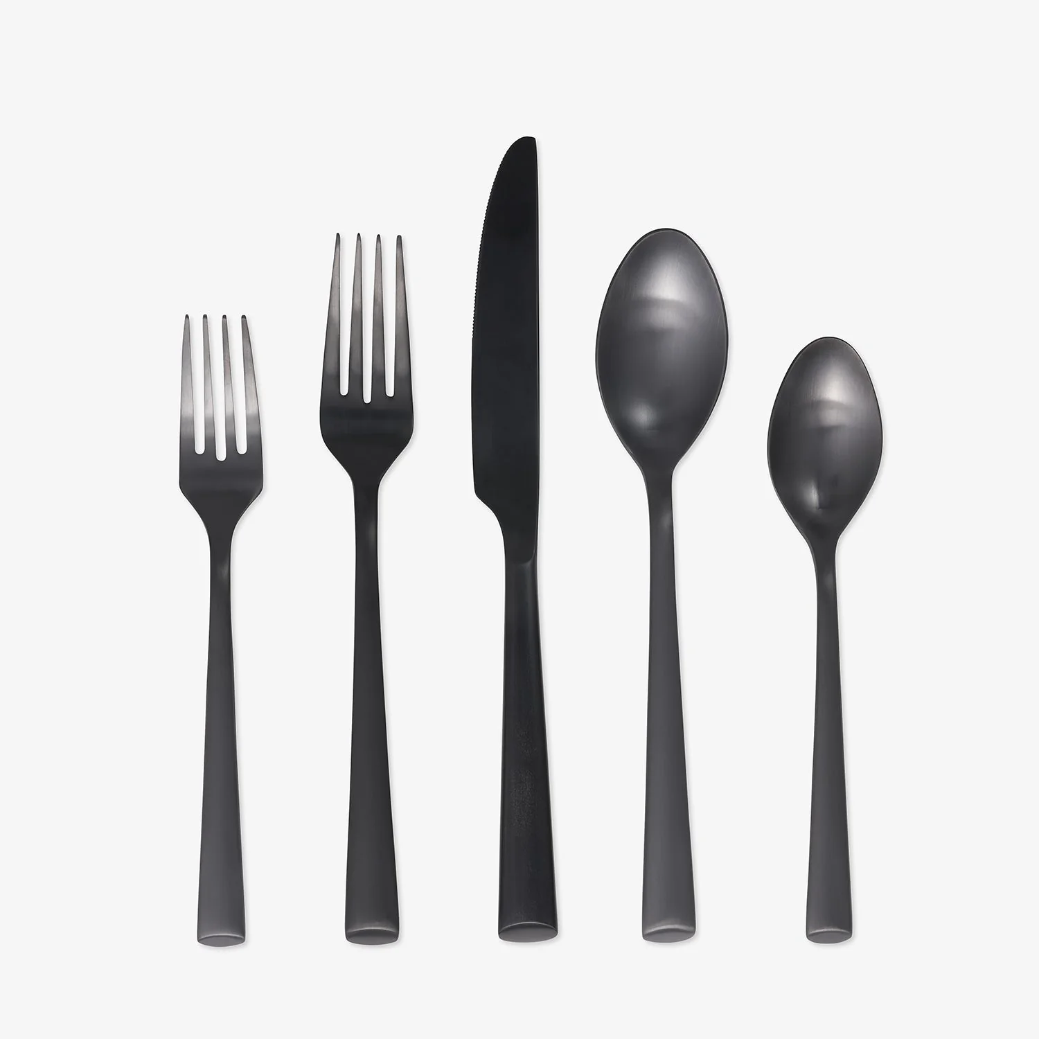 Gilda Black Satin 20-Piece Flatware Set - Image 3