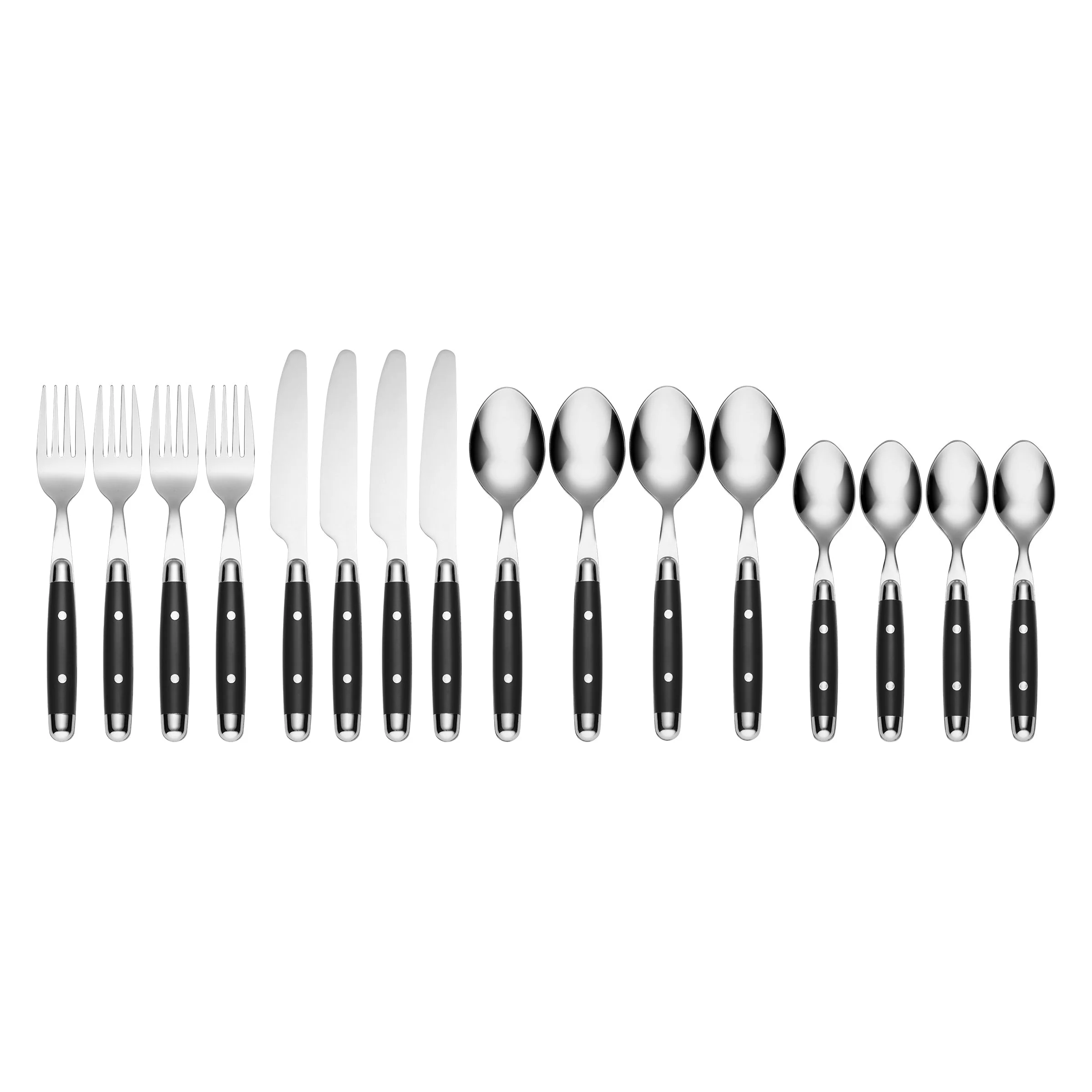 Jubilee Black 16-Piece Flatware Set - Image 2