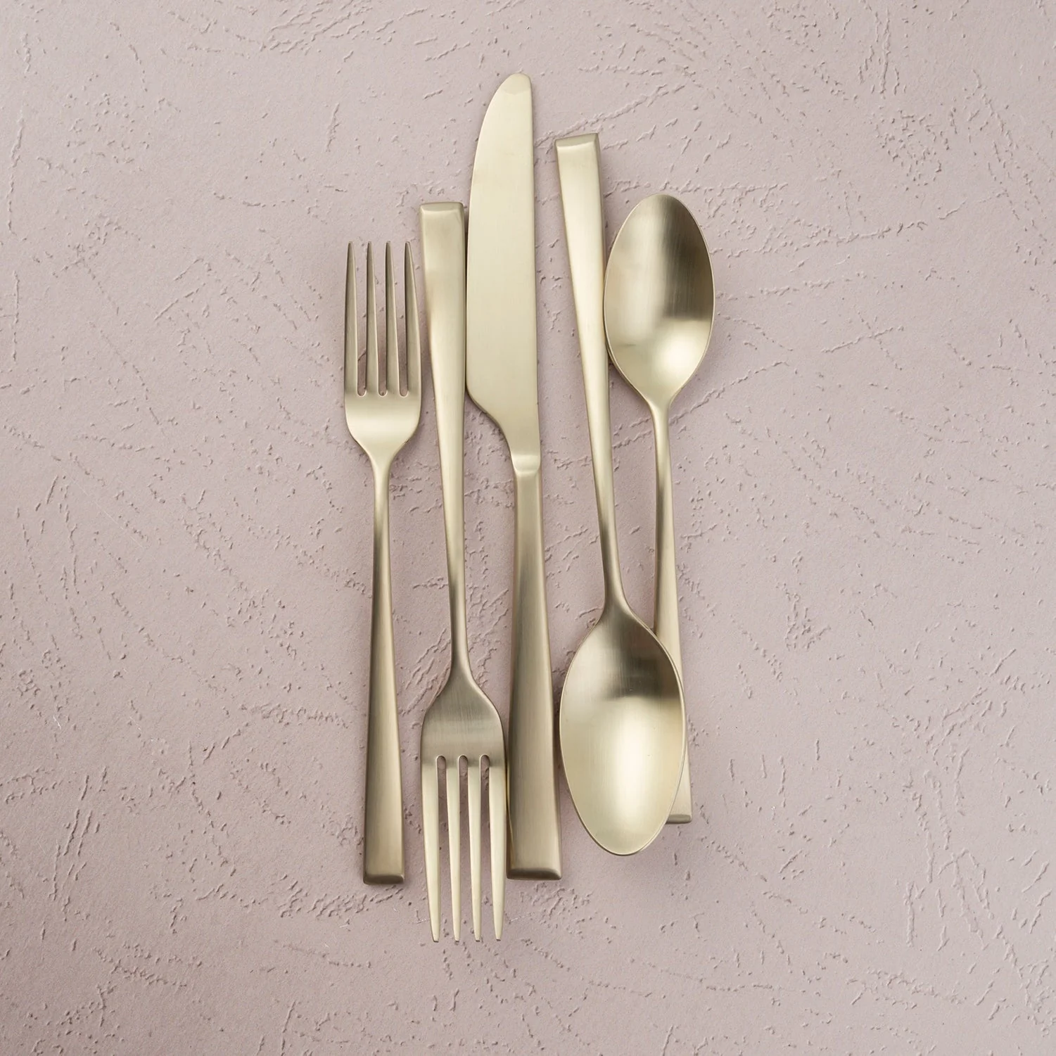 Marlise Champagne Satin 20-Piece Flatware Set - Image 4