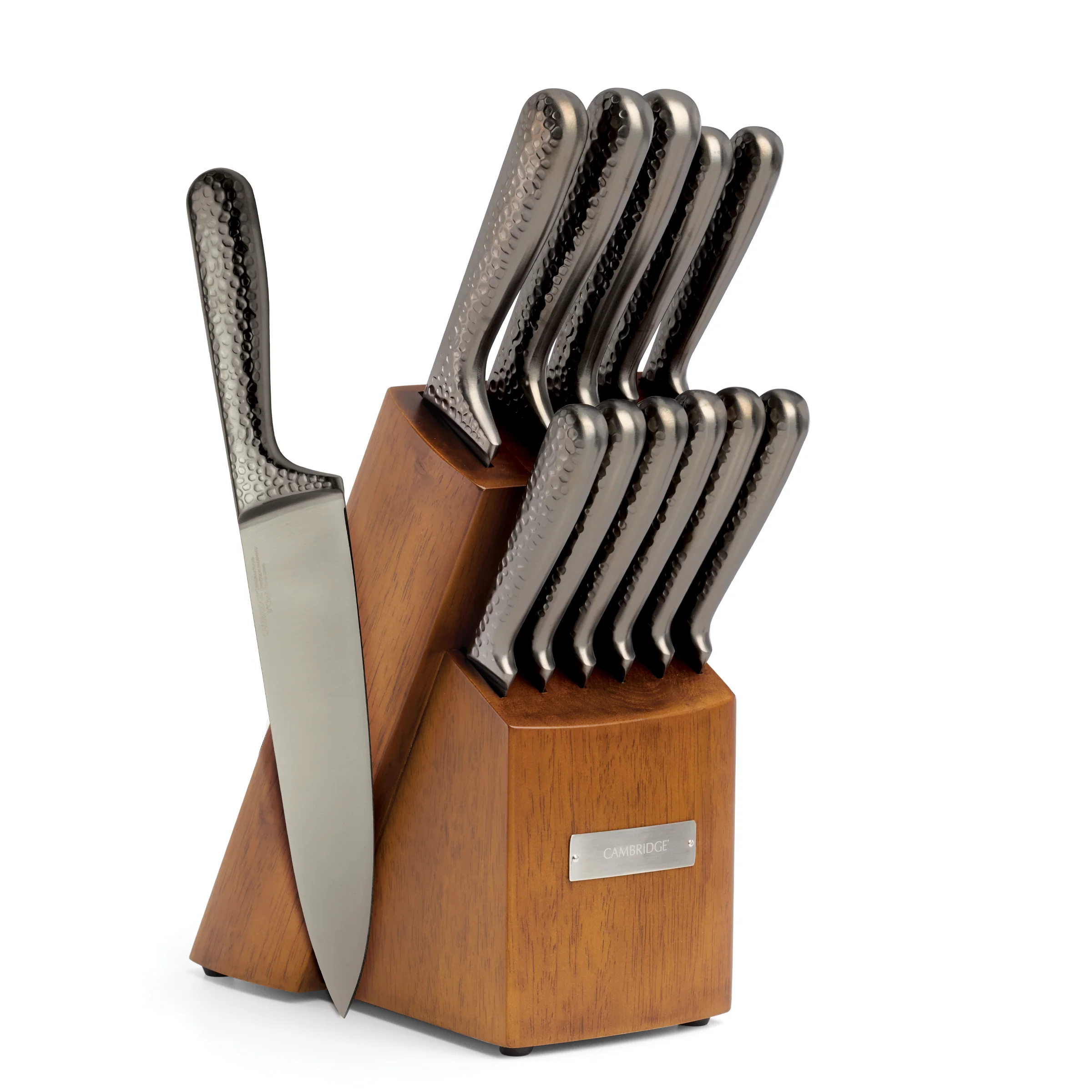 Nero Hammered Titanium 12 Piece Cutlery Block Set - Image 3
