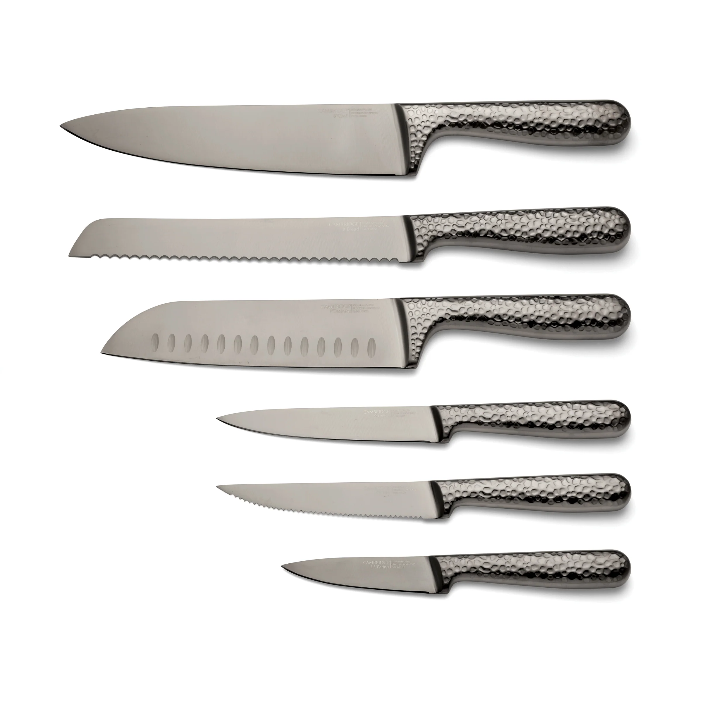 Nero Hammered Titanium 12 Piece Cutlery Block Set - Image 6