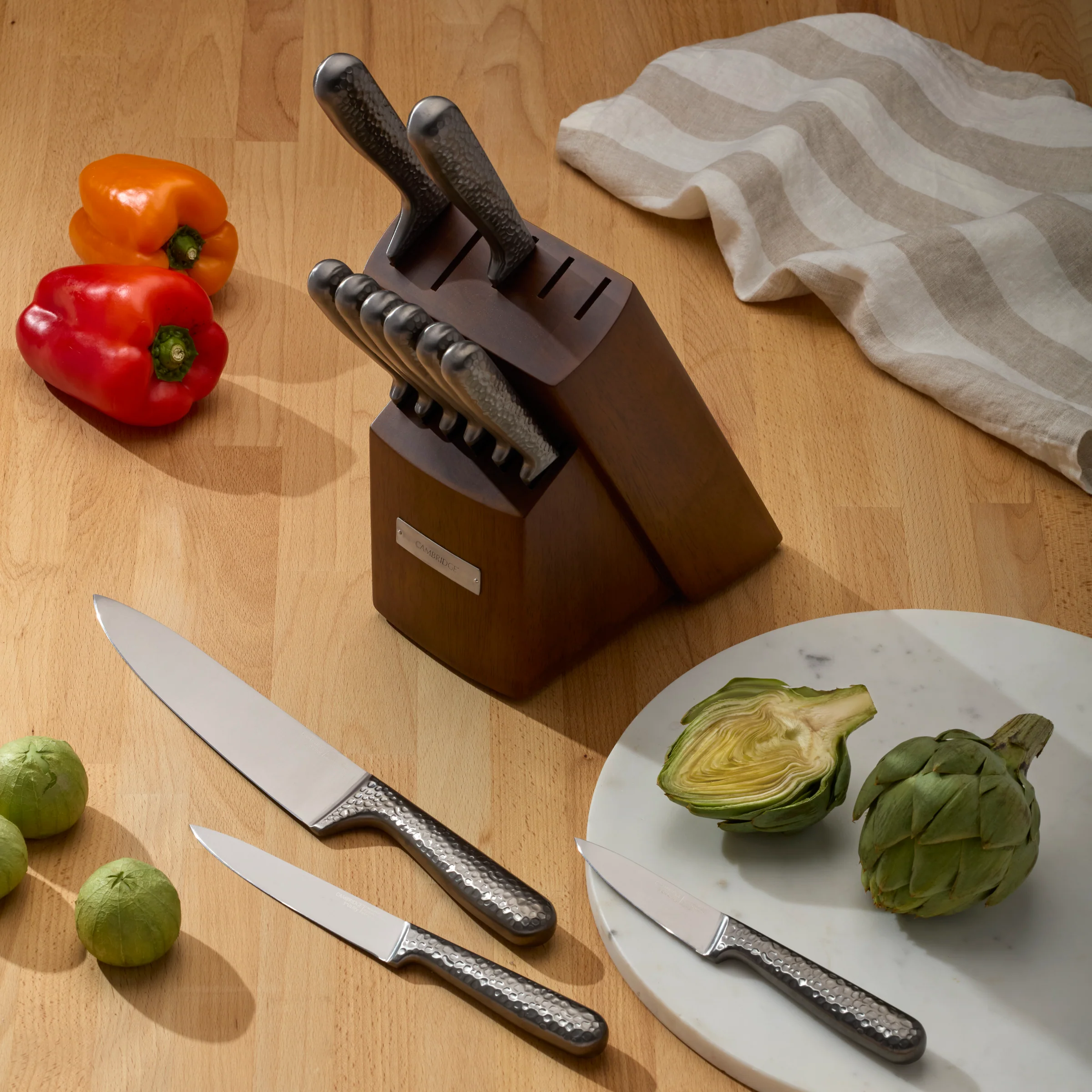 Nero Hammered Titanium 12 Piece Cutlery Block Set - Image 8